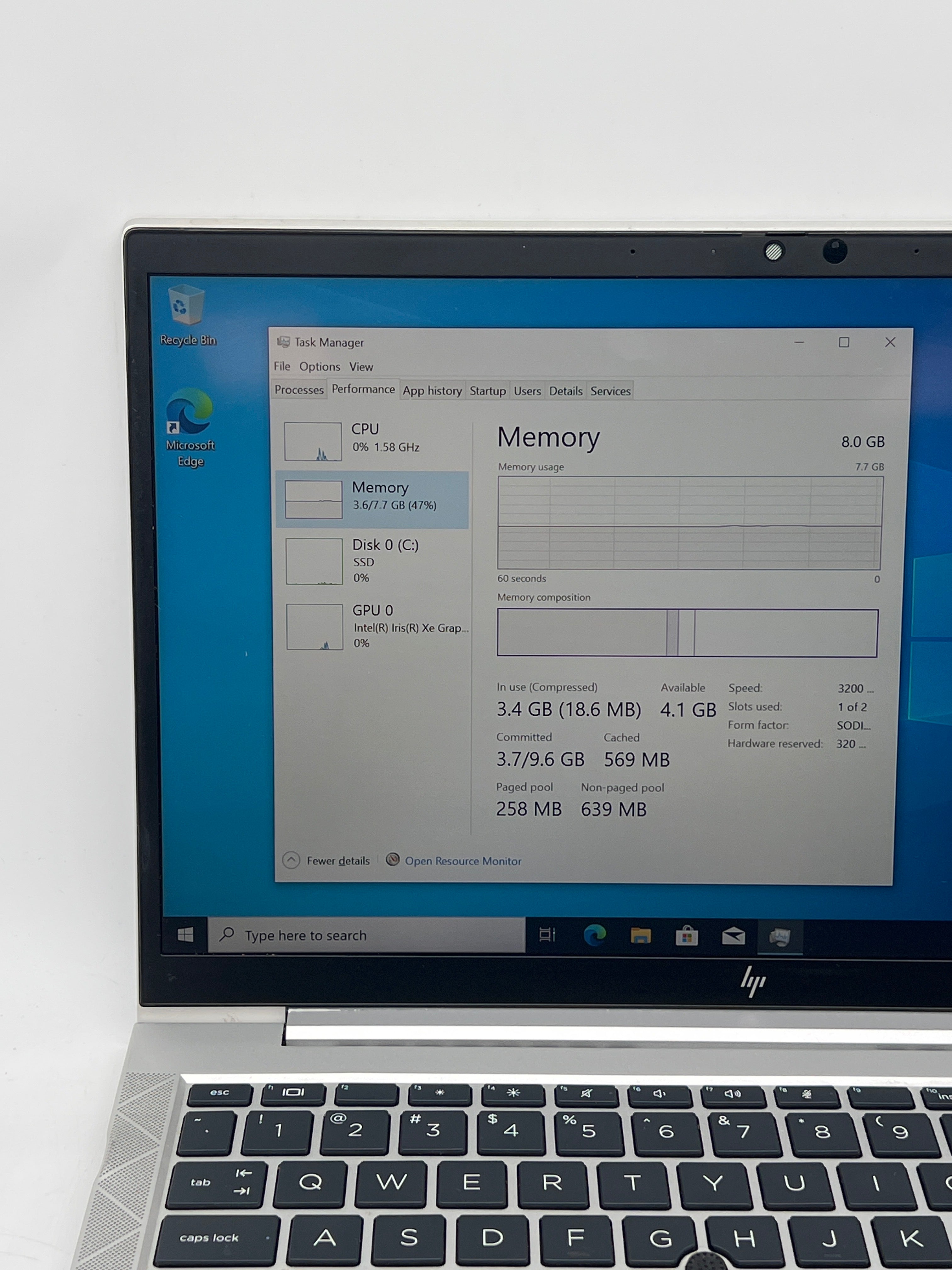 HP Elitebook 840 G8 Touch i5-1135G7 8GB RAM 256GB SSD - Bios Lock/Remotely Managed