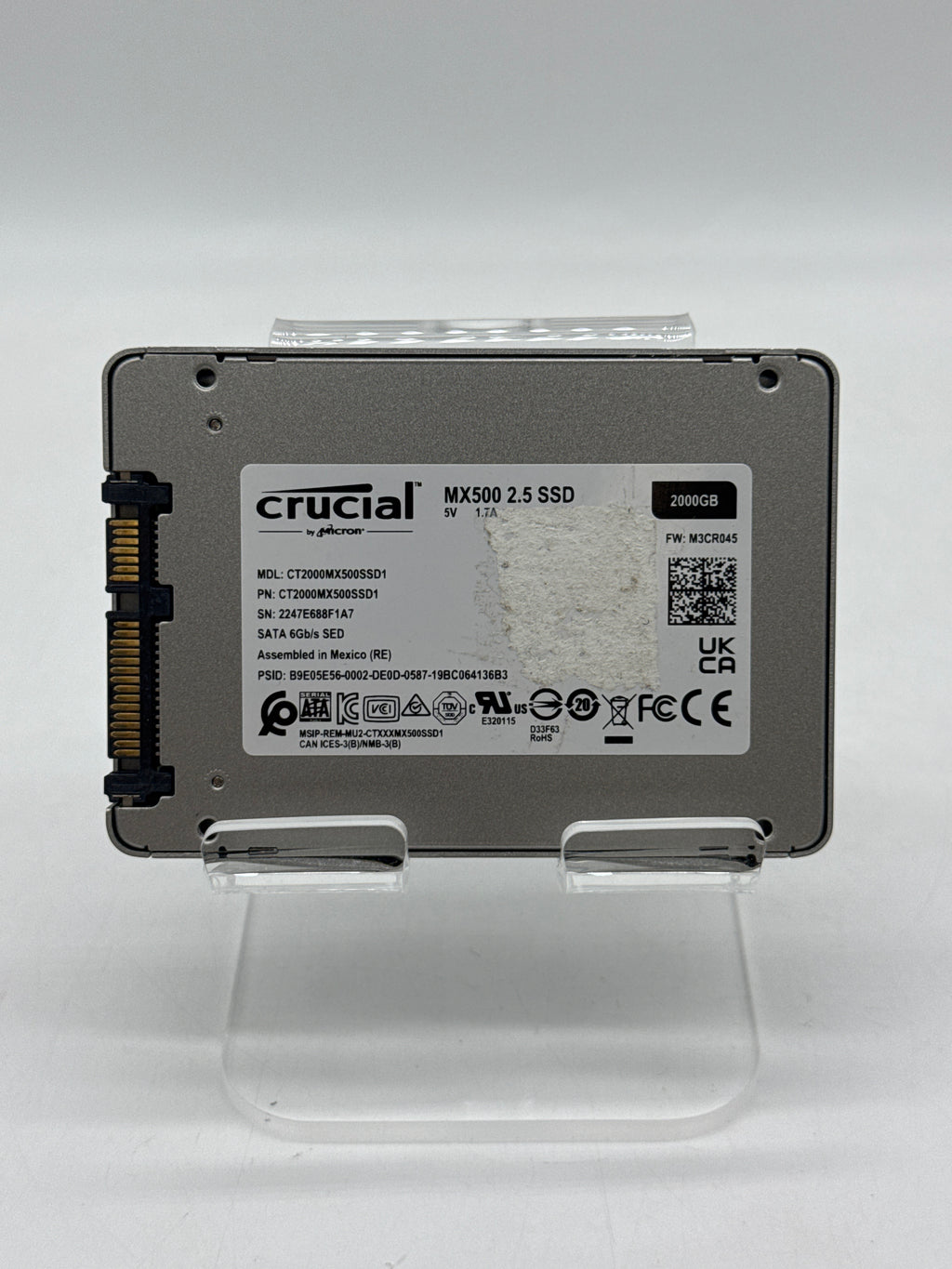 Crucial MX500 2TB 2.5" Internal SATA3 SSD CT2000MX500SSD1
