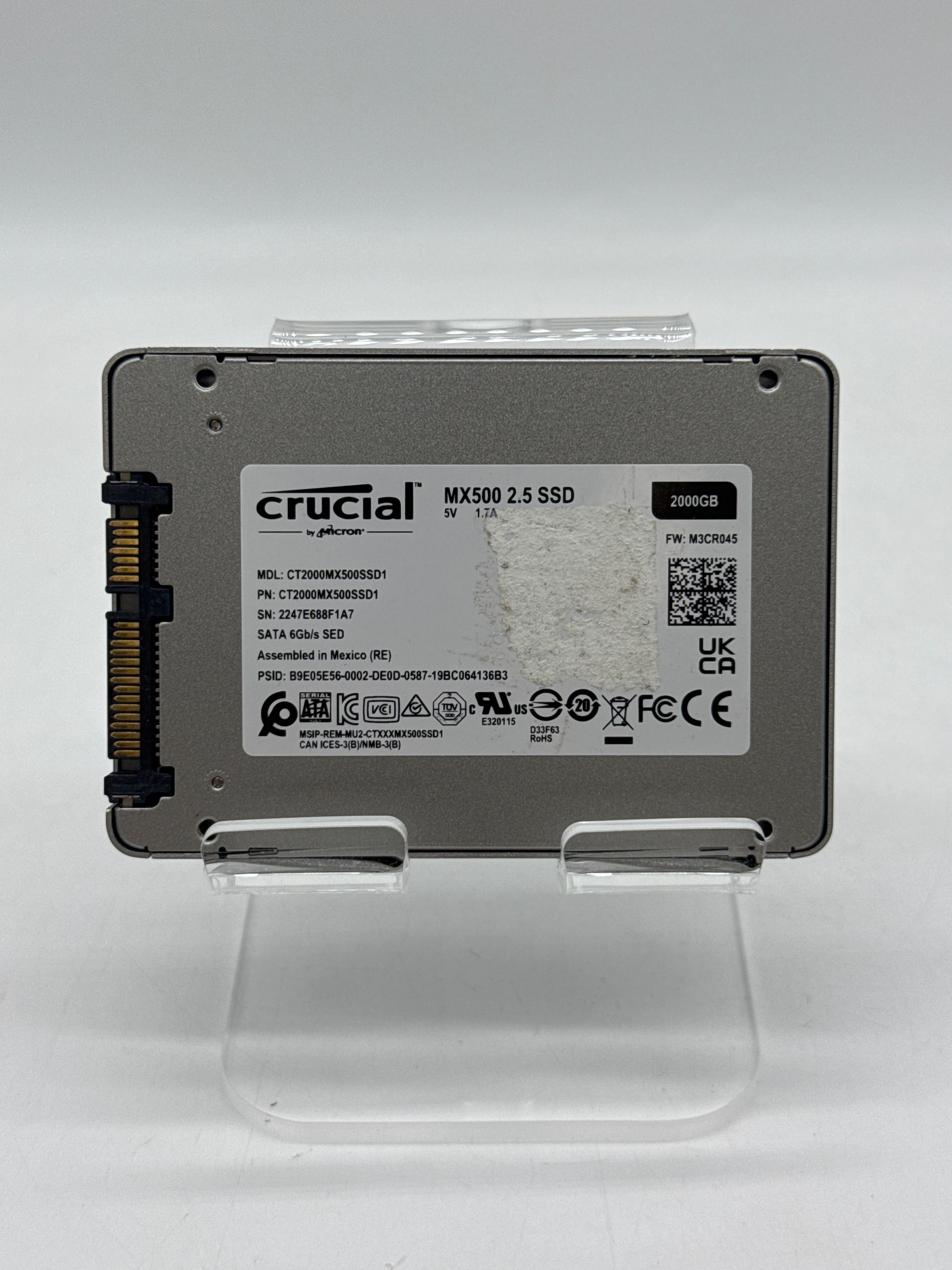 Crucial MX500 2TB 2.5" Internal SATA3 SSD CT2000MX500SSD1