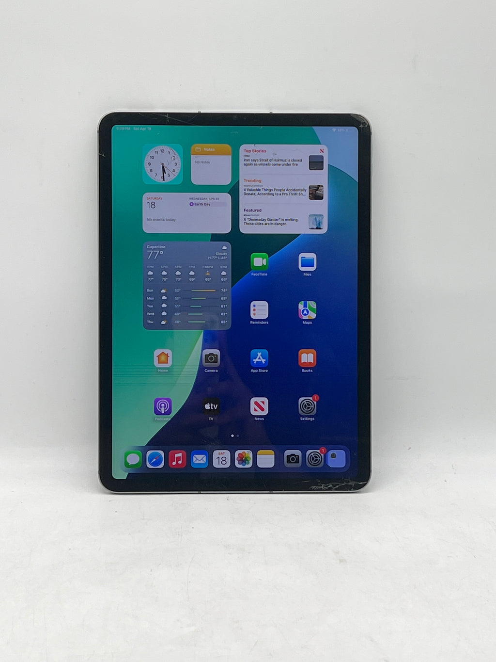 Apple iPad Pro 11" 4th Gen A2435 128GB Wi-Fi + 5G - Cracked Screen