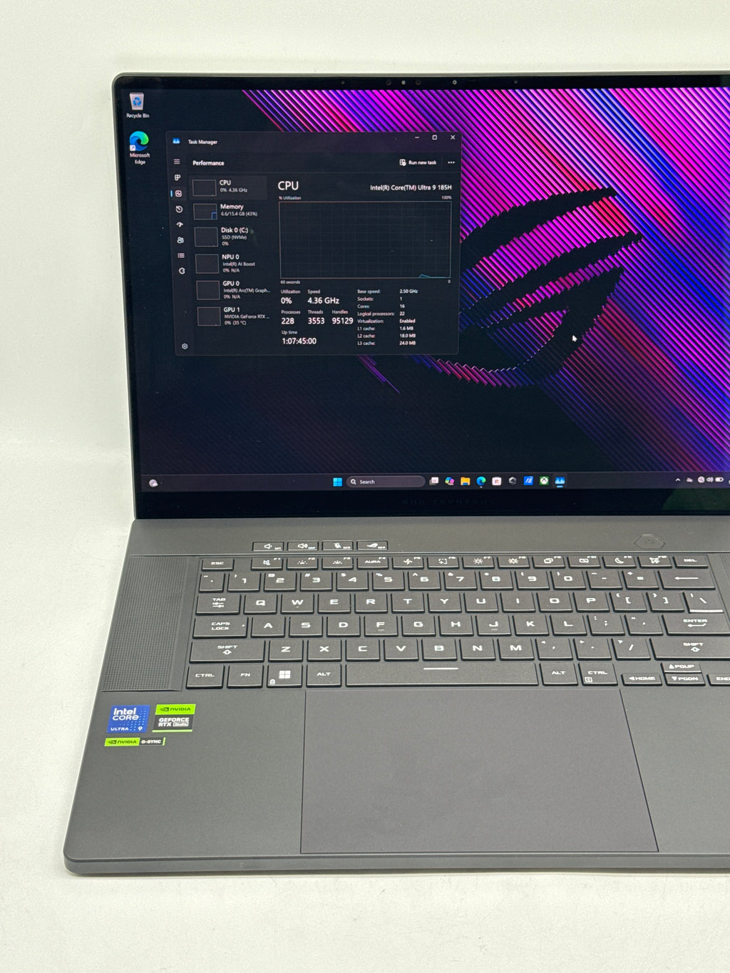 Asus ROG Zephyrus G16 GU605MI Ultra 9 185H 16GB 1TB RTX 4070 - Used