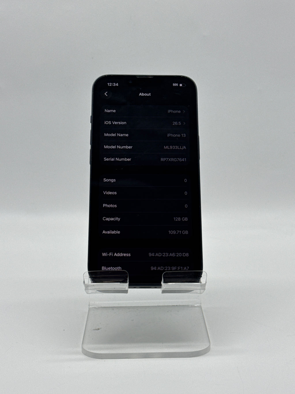 Apple iPhone 13 128GB Midnight Unlocked 5G Battery 94% - Used