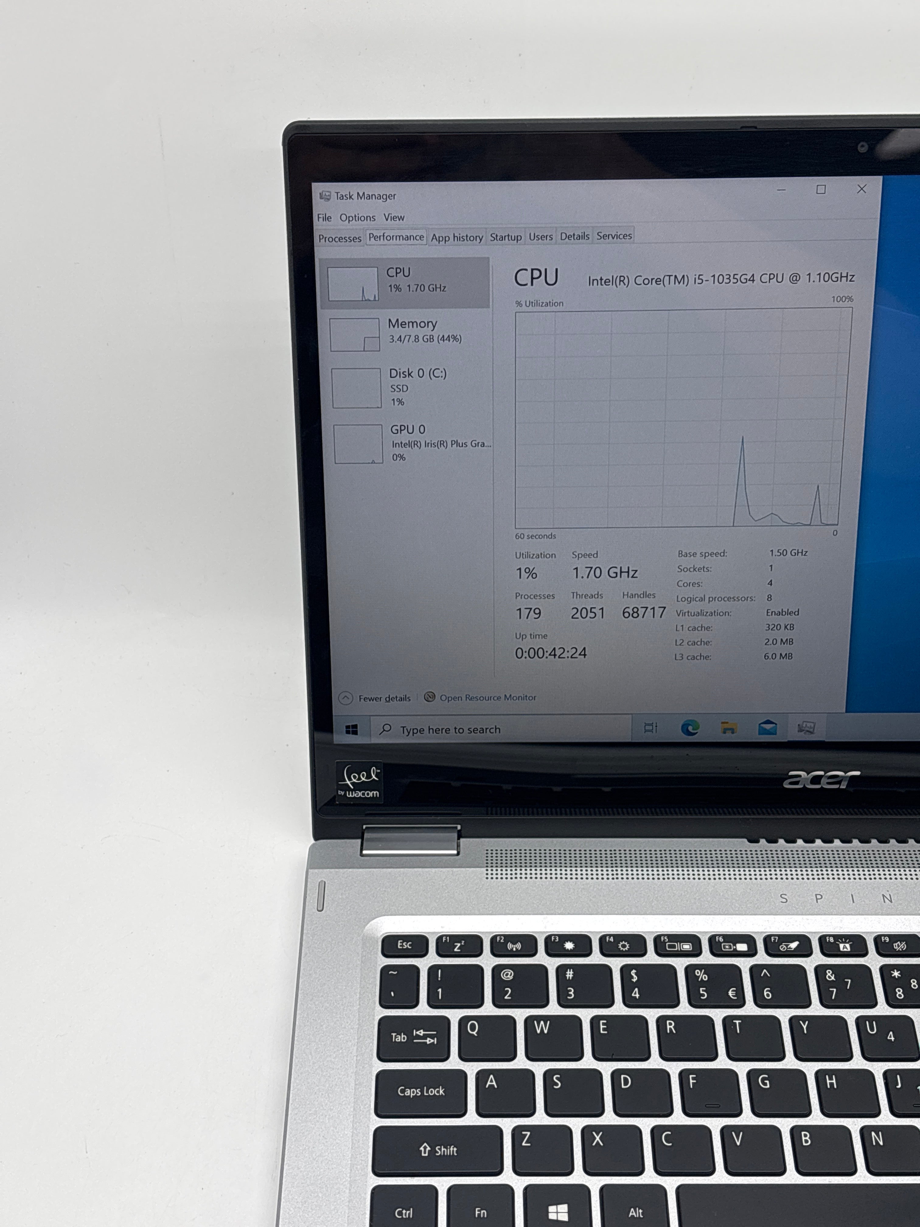 Acer Spin 3 N19W2 i5-1035G4 8GB RAM 512GB SSD