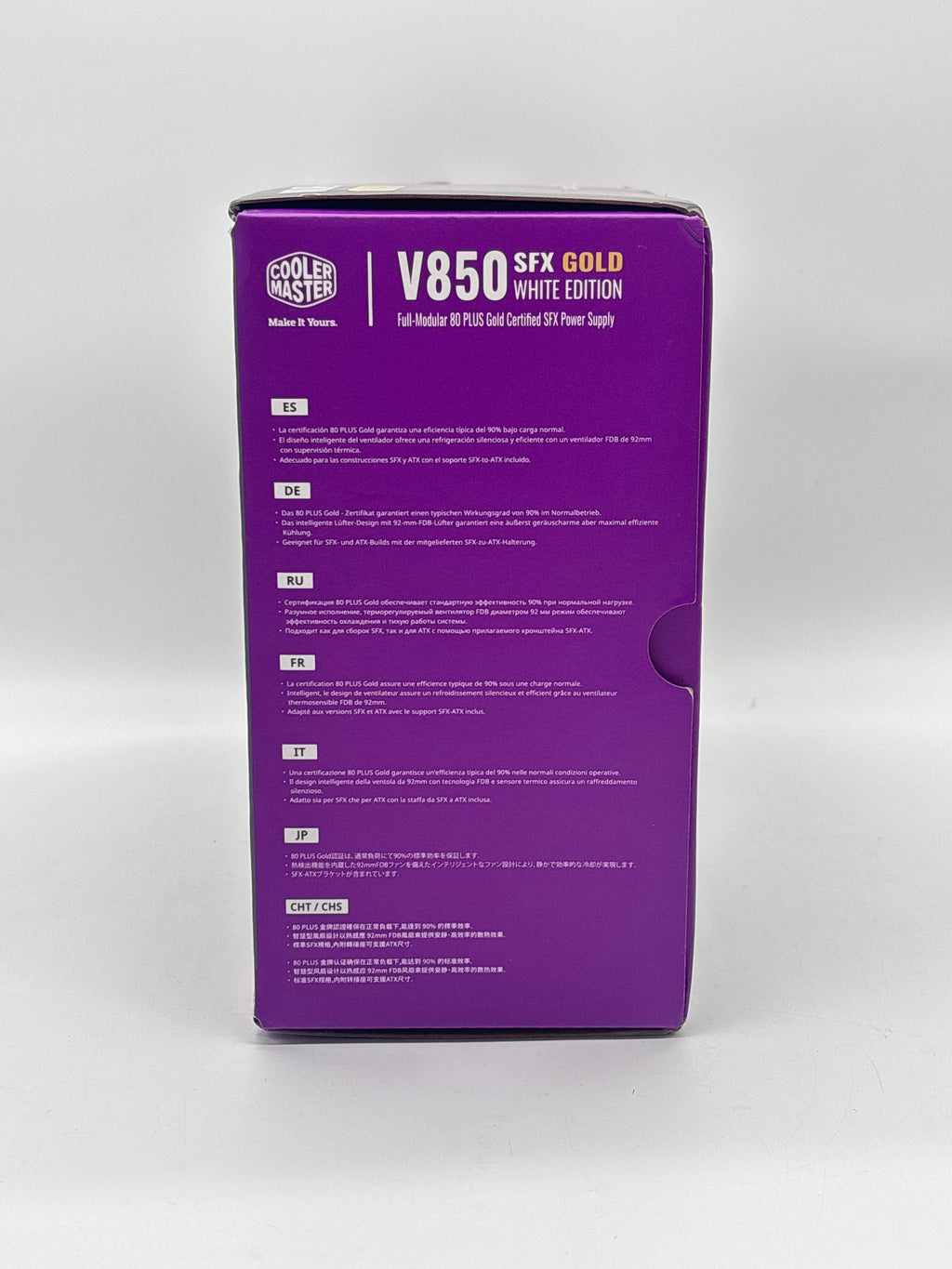 Cooler Master V850 Gold White Edition 850W Power Supply SFX - New in Box