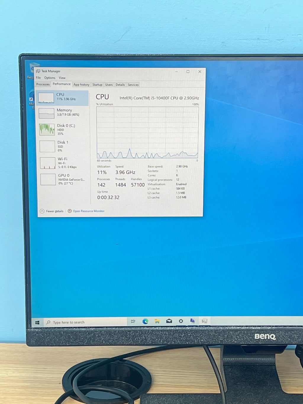 iBUYPOWER Trace i5-10400F 8GB RAM 1TB HDD 256GB SSD RTX 1650 - Used