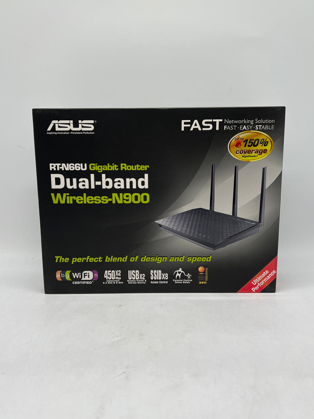 ASUS RT-N66U Dual-band Wireless-N900 Gigabit Router - Open Box
