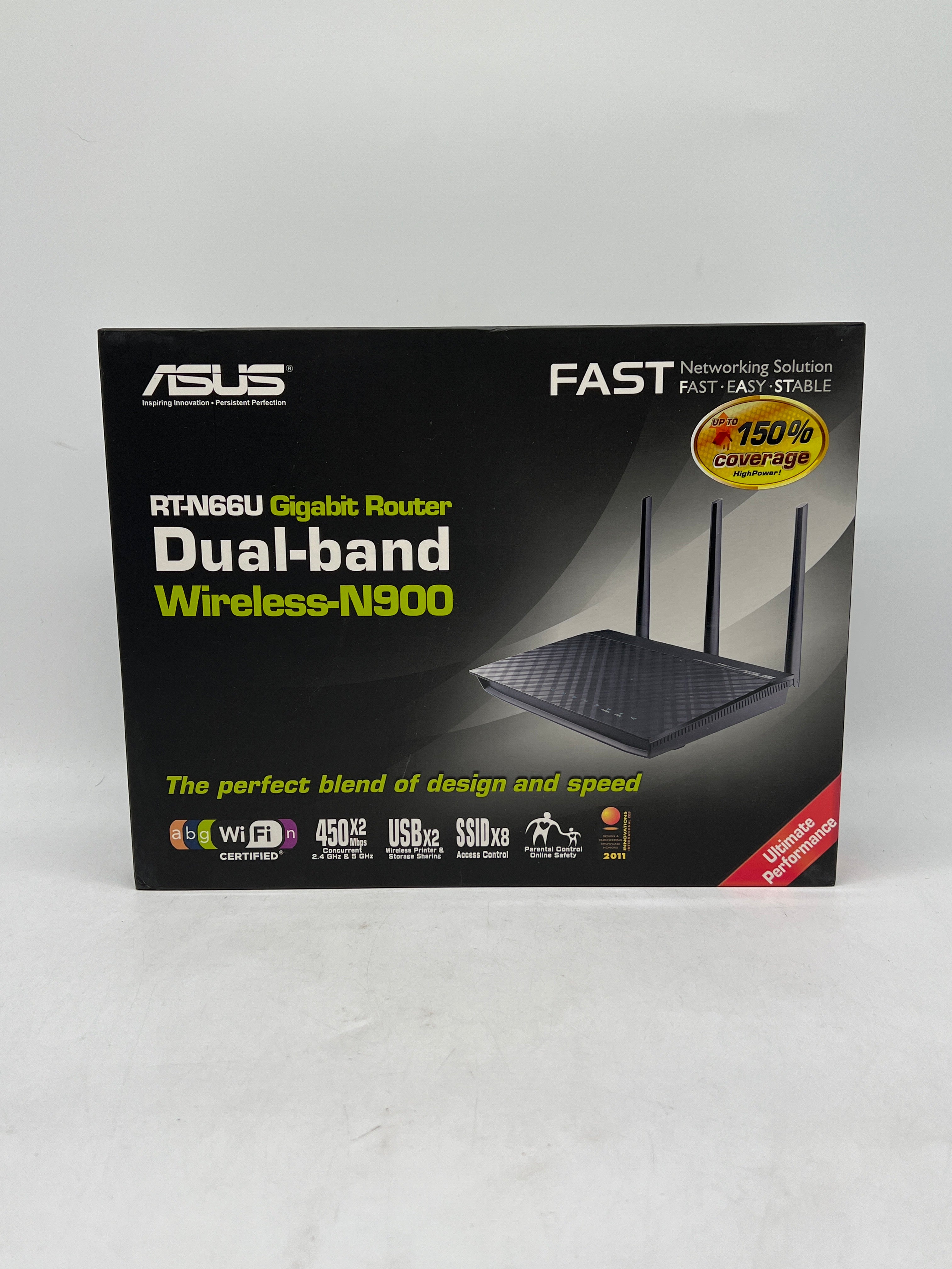 ASUS RT-N66U Dual-band Wireless-N900 Gigabit Router - Open Box