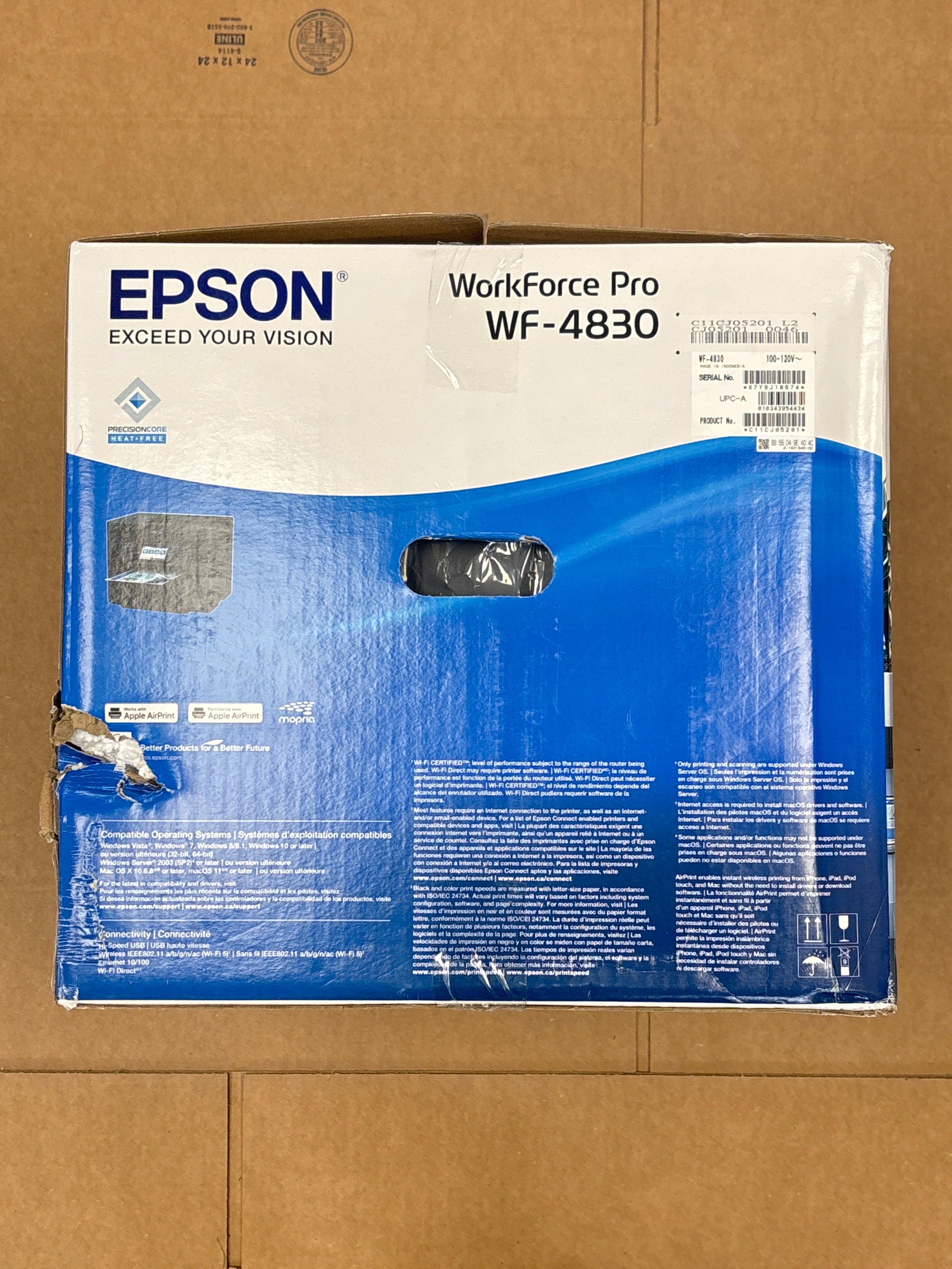 Epson WorkForce Pro WF-4830 Wireless All-in-One Printer - Black