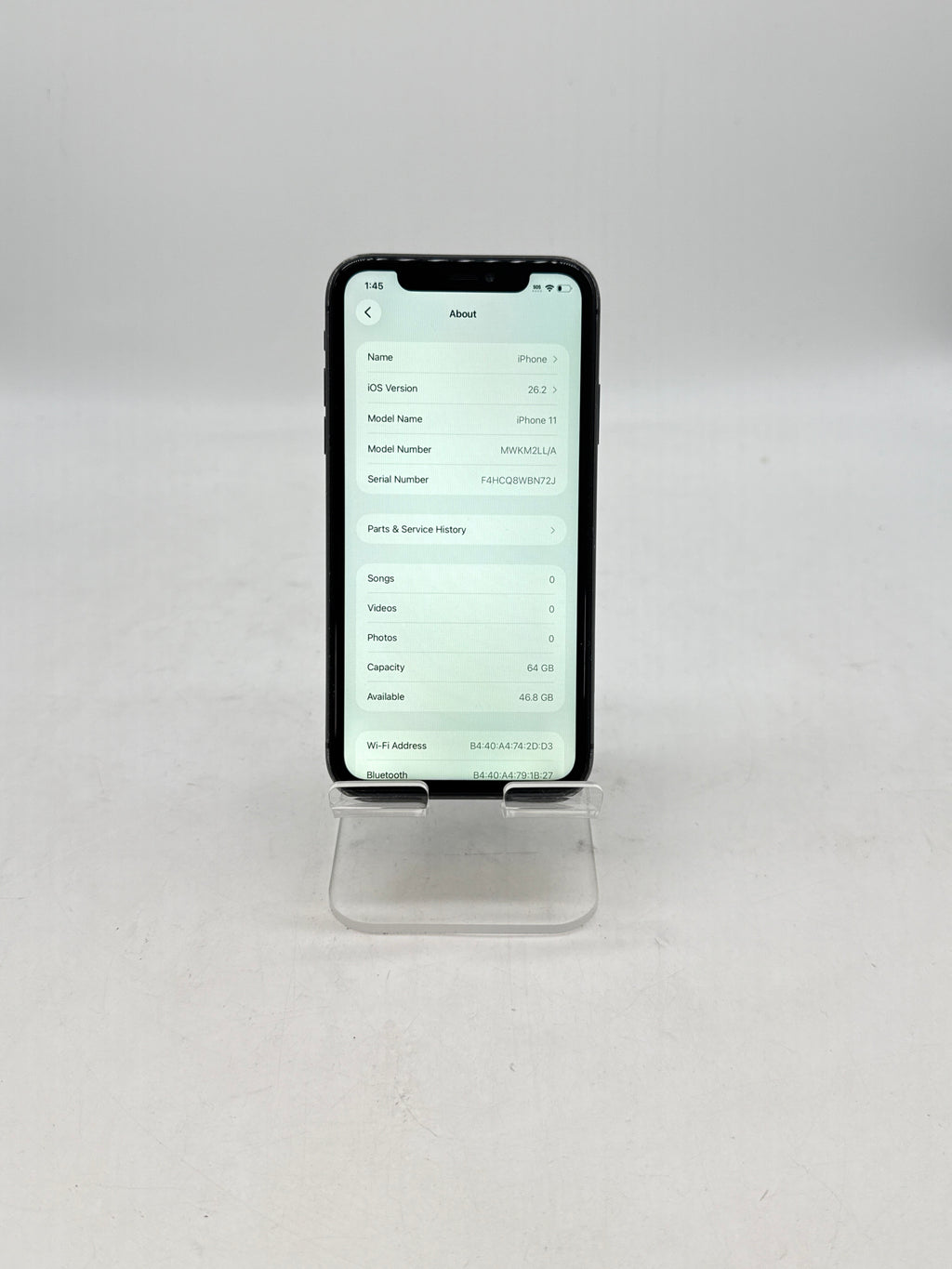 Apple iPhone 11 64GB Factory Unlocked - Cracked Back/Screen Service Battery