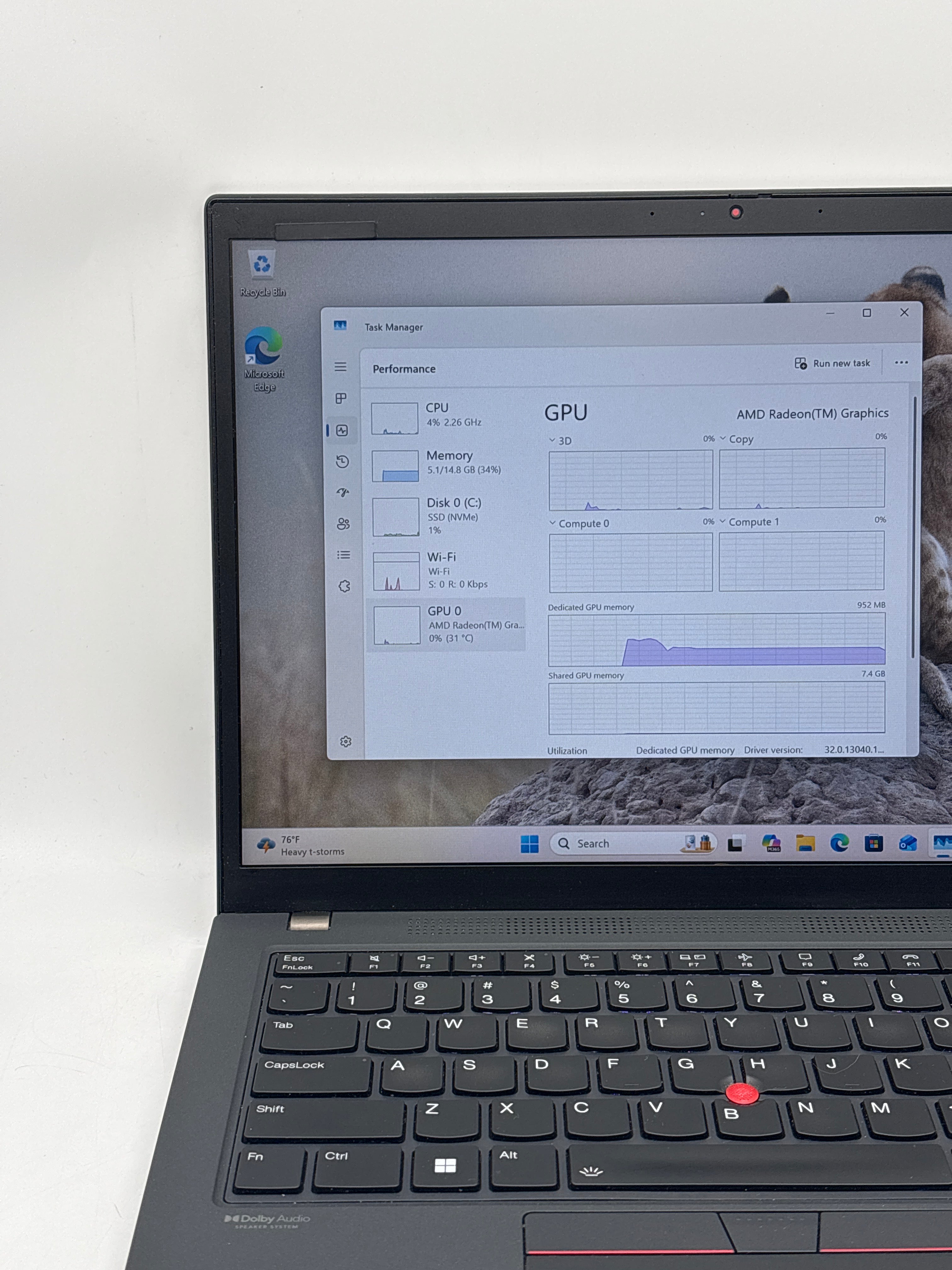 Lenovo ThinkPad T14 Gen 3 Ryzen 7 Pro 6850U 16GB RAM 512GB SSD Used