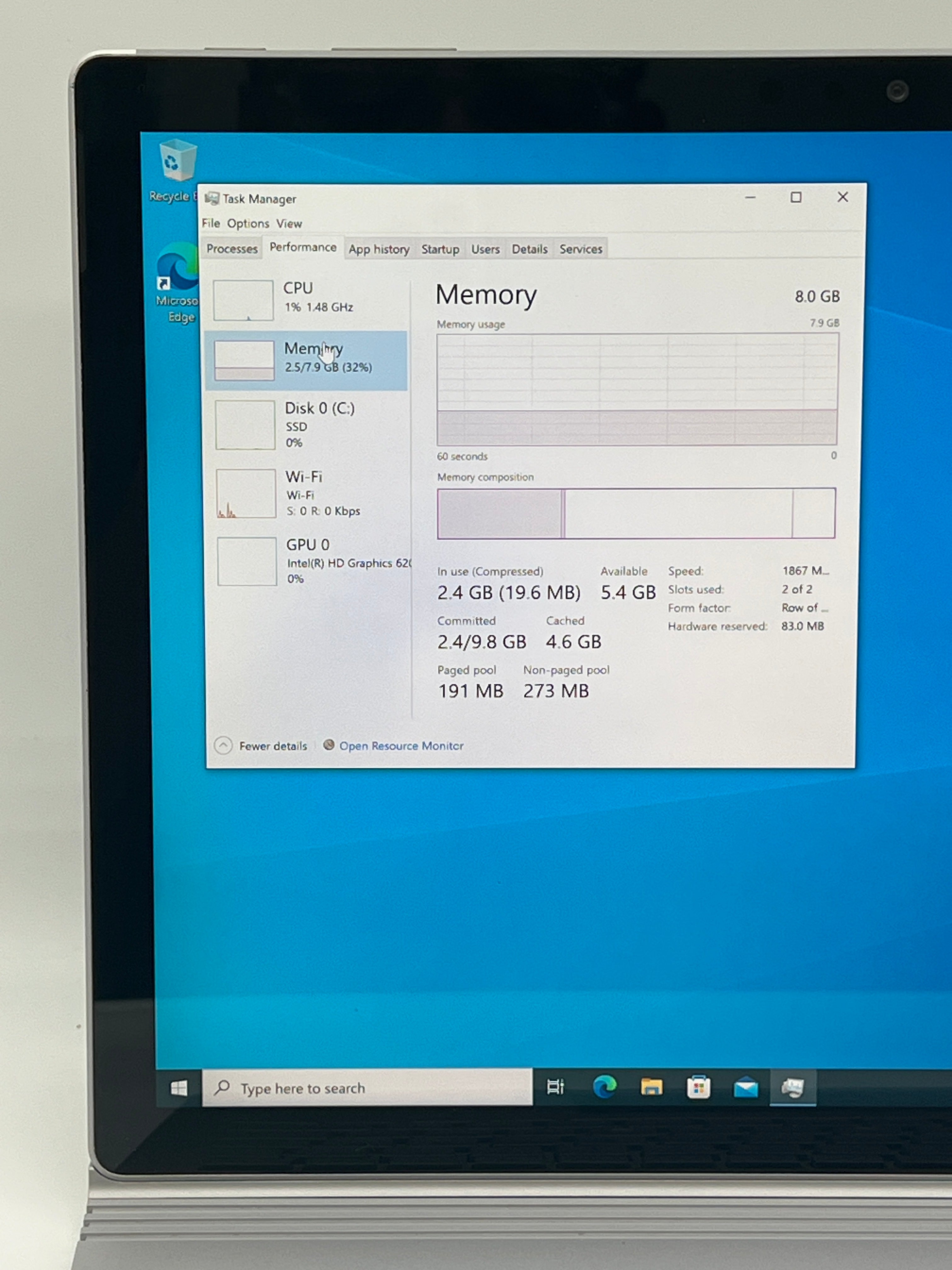 Microsoft Surface Book 2 Touch i5-7300U 8GB RAM 256GB SSD