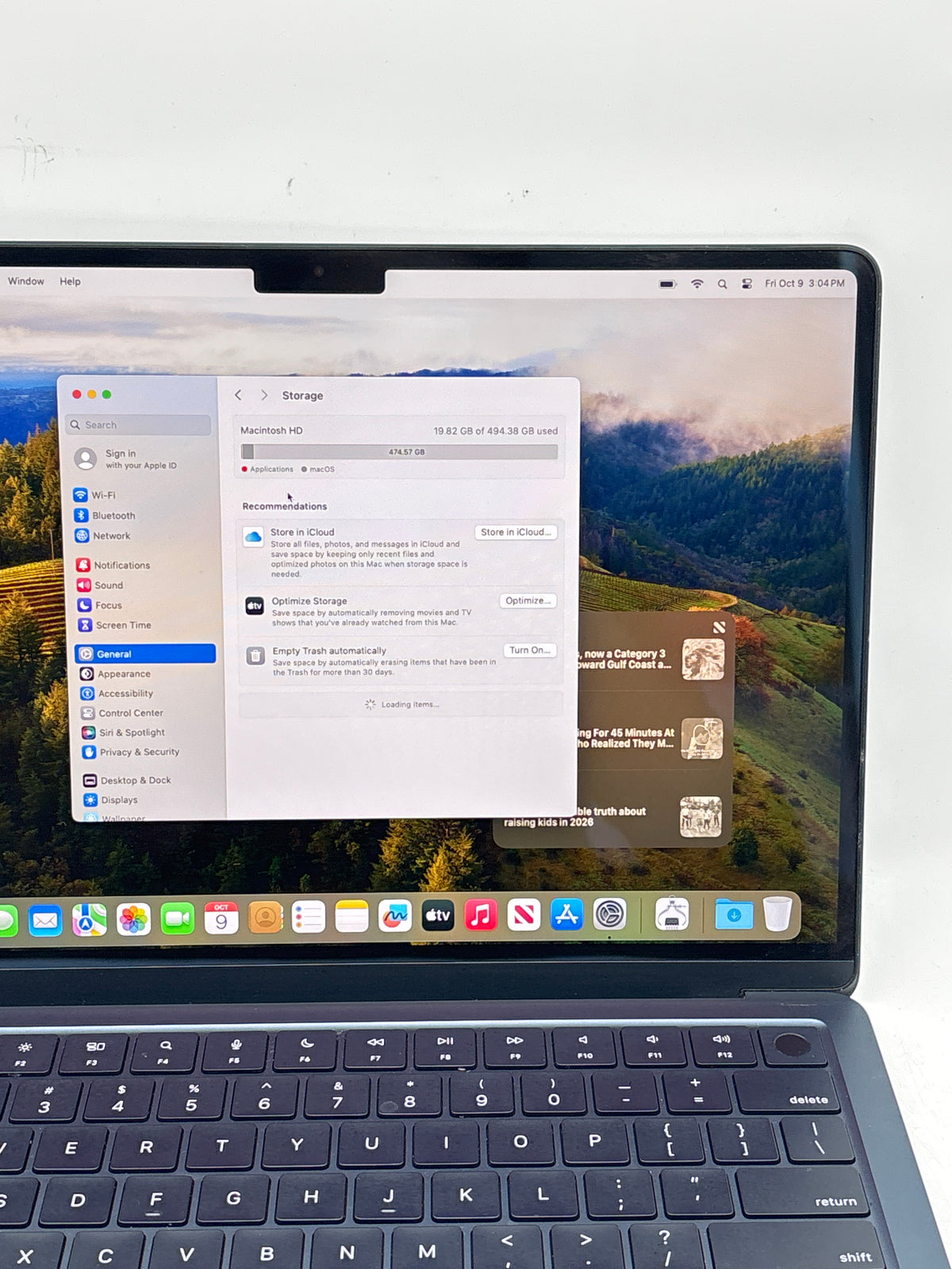 Apple MacBook Air 13in M3 A3113 8GB RAM 512GB SSD Midnight - Used