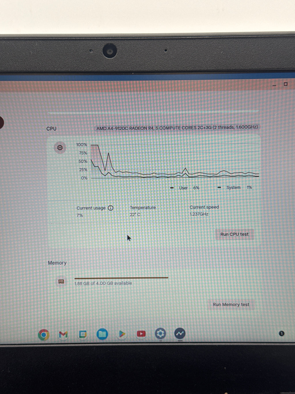 Lenovo 100e Chromebook 2nd Gen AMD 4-9210C 4GB RAM 32GB SSD - Used