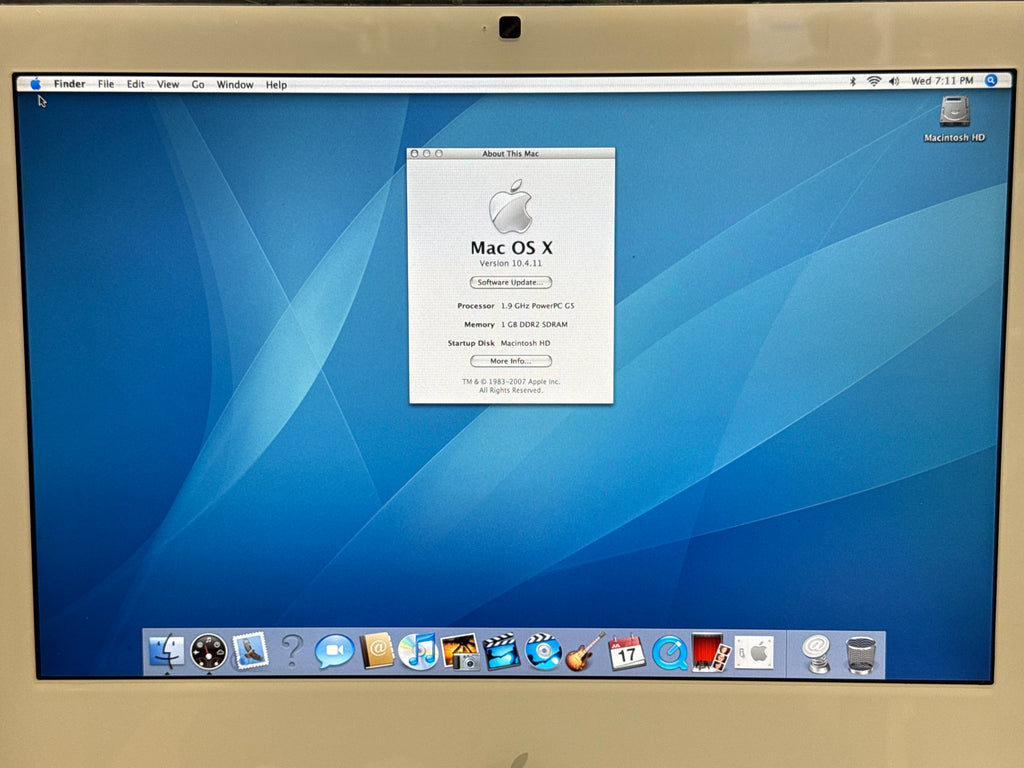 Apple iMac Isight G5 17" PowerPC G5 2GB RAM 160GB HDD All-in-One Desktop - Used