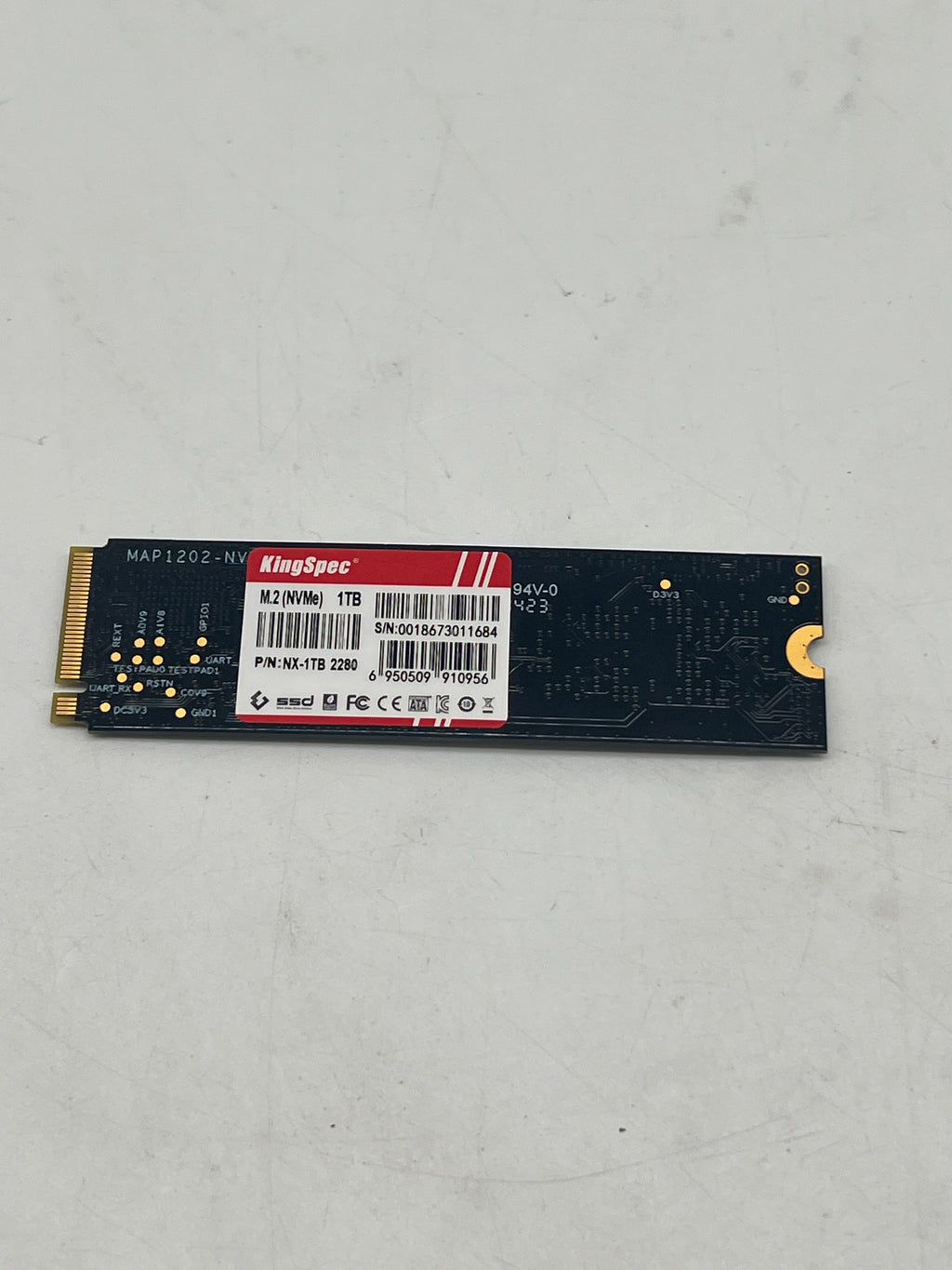 KingSpec M.2 2280 1TB PCIe Gen3 x4, NVMe 1.3 3D NAND SSD - Used