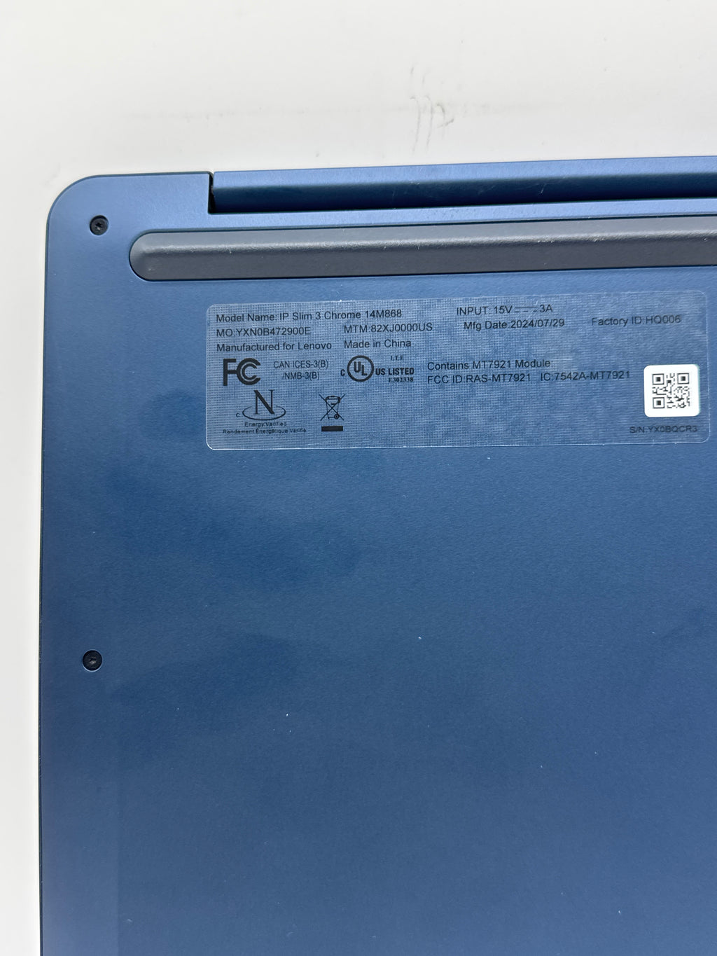 Lenovo IdeaPad Slim 3 Chrome 14M868 Kompanio 520 4GB RAM 64GB eMMC 14in - Used