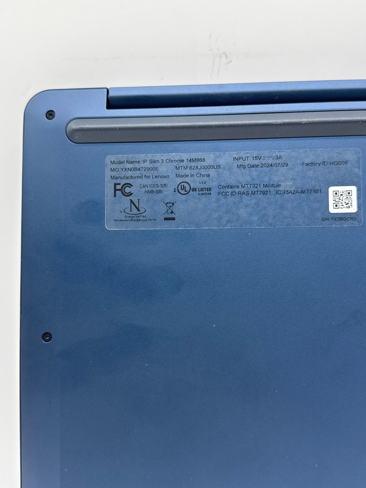 Lenovo IdeaPad Slim 3 Chrome 14M868 Kompanio 520 4GB RAM 64GB eMMC 14in - Used