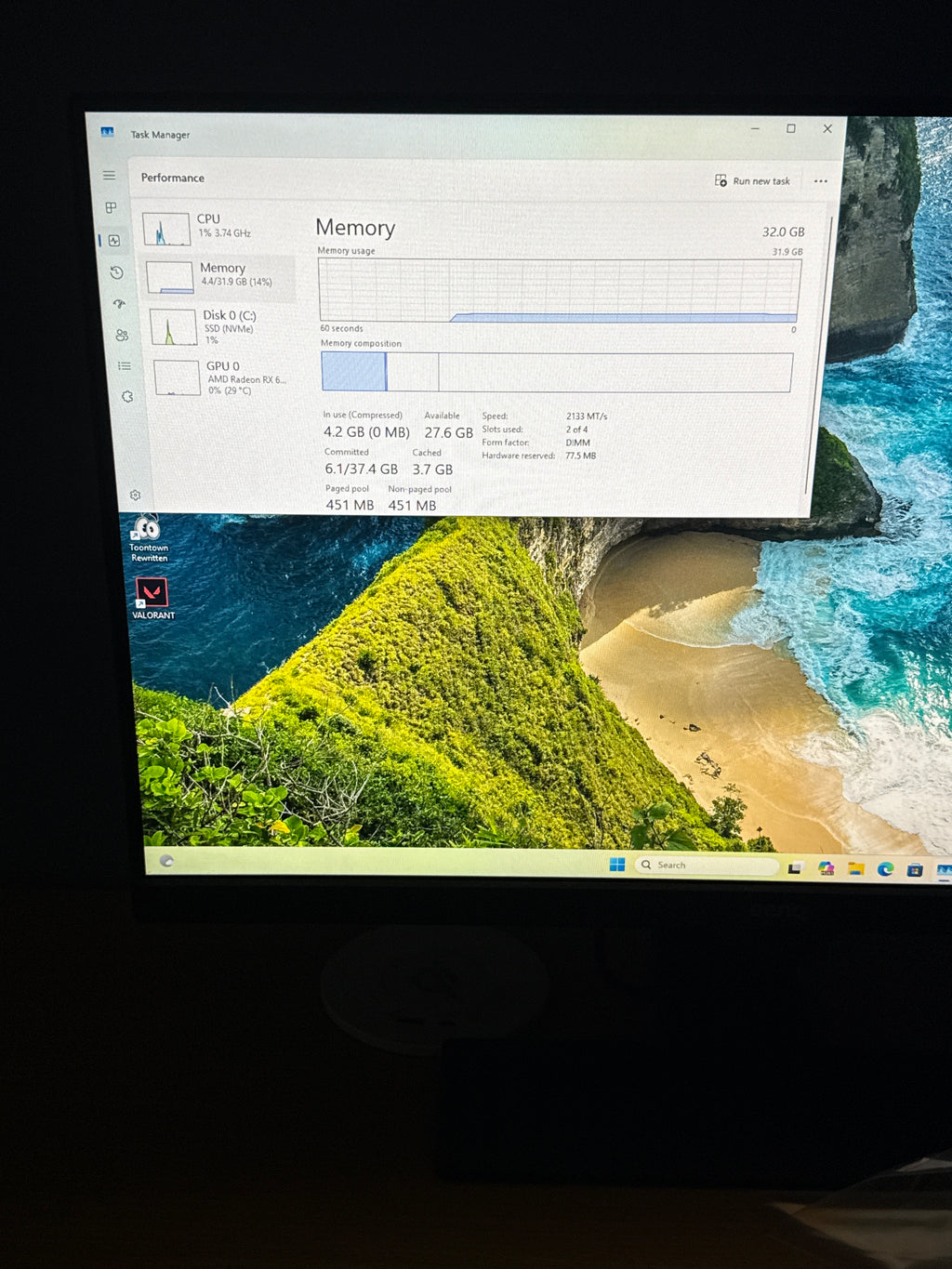 Custom PC Ryzen 7 2700X 32GB RAM 2TB SSD RX6700 XT
