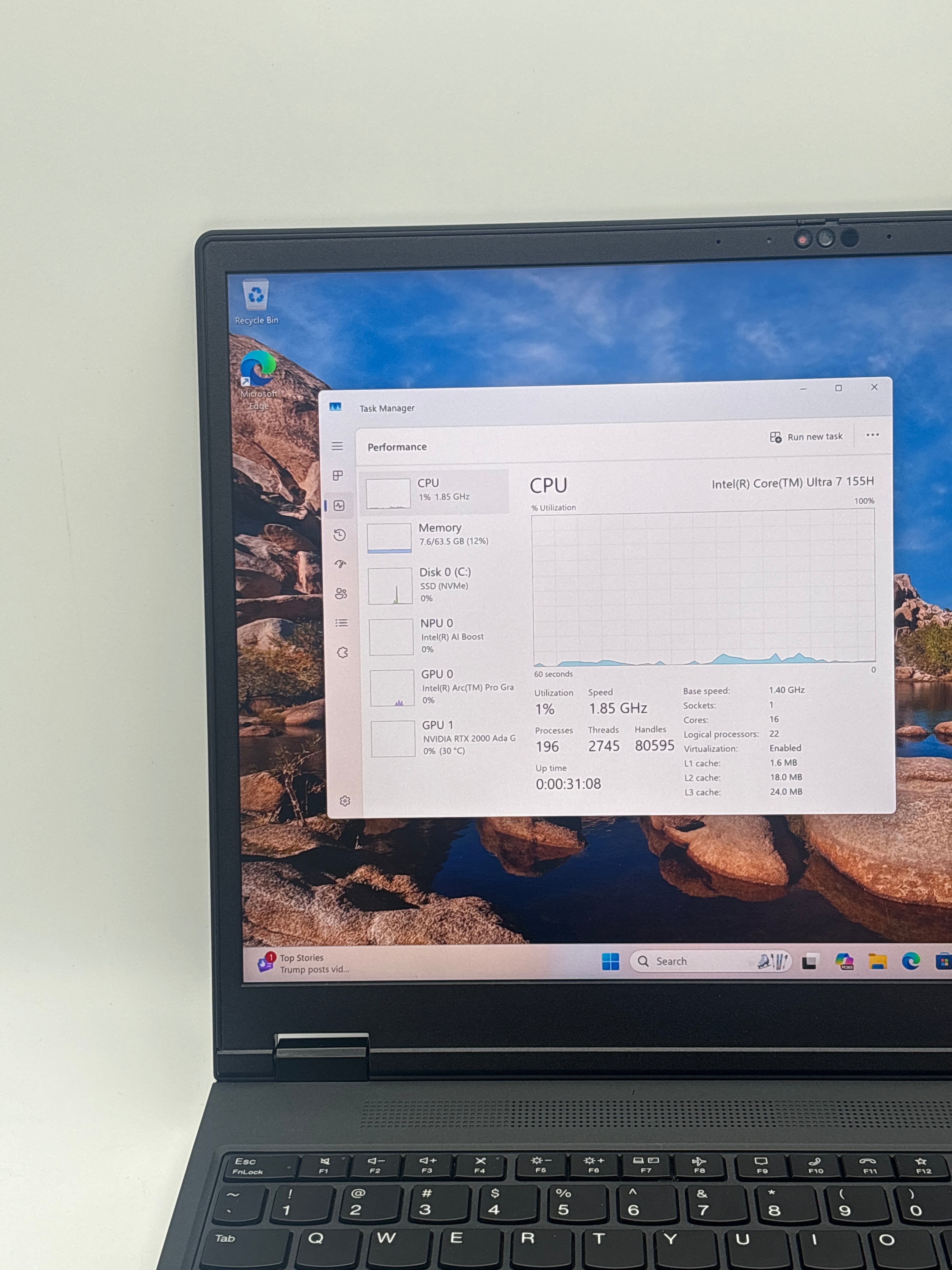 Lenovo ThinkPad P16v Gen 2 Ultra 7 155H 64 GB RAM 1 TB SSD RTX 2000