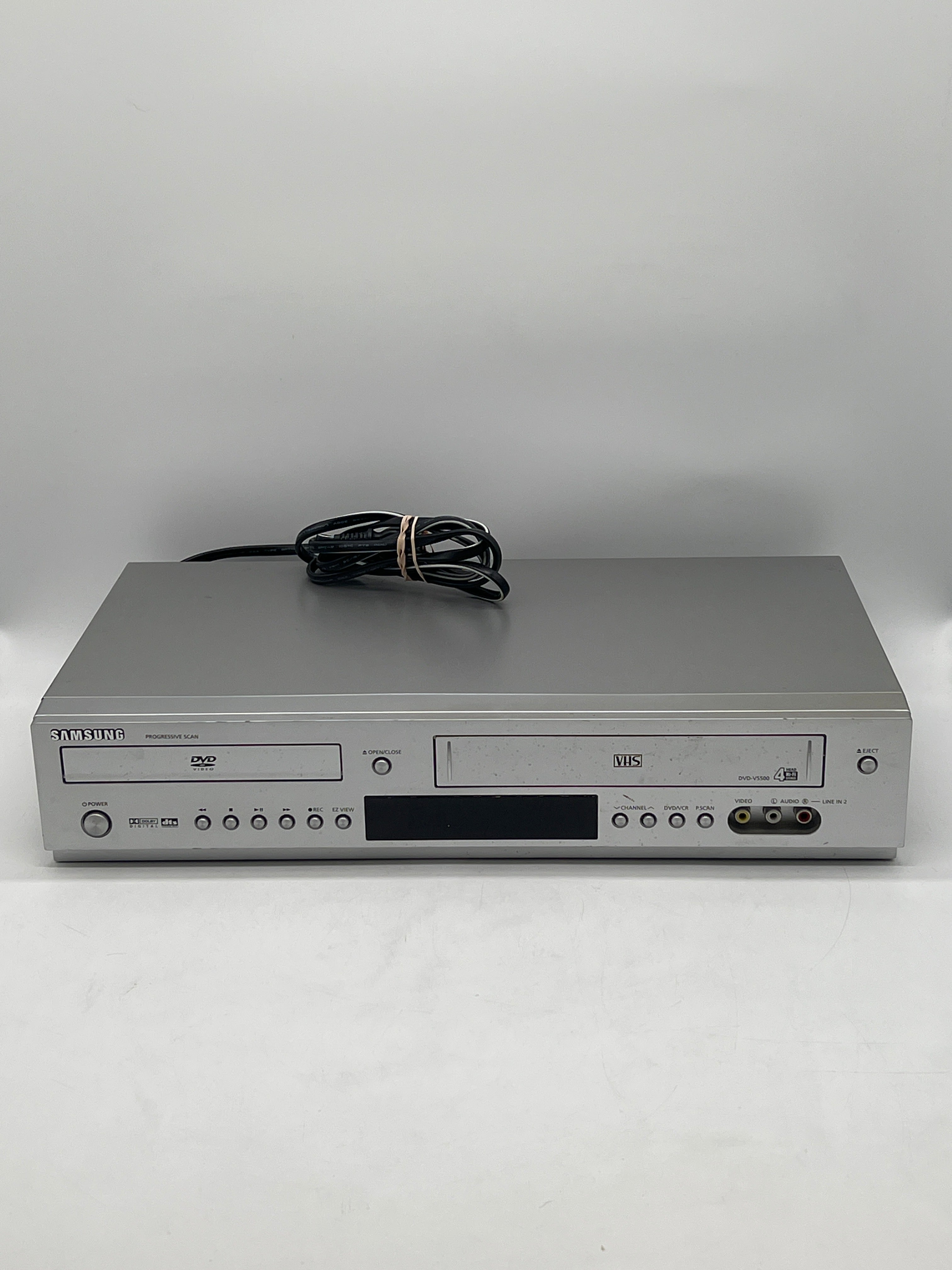 Samsung DVD VCR V5500 4 Head Combo Player HiFi Silver Used