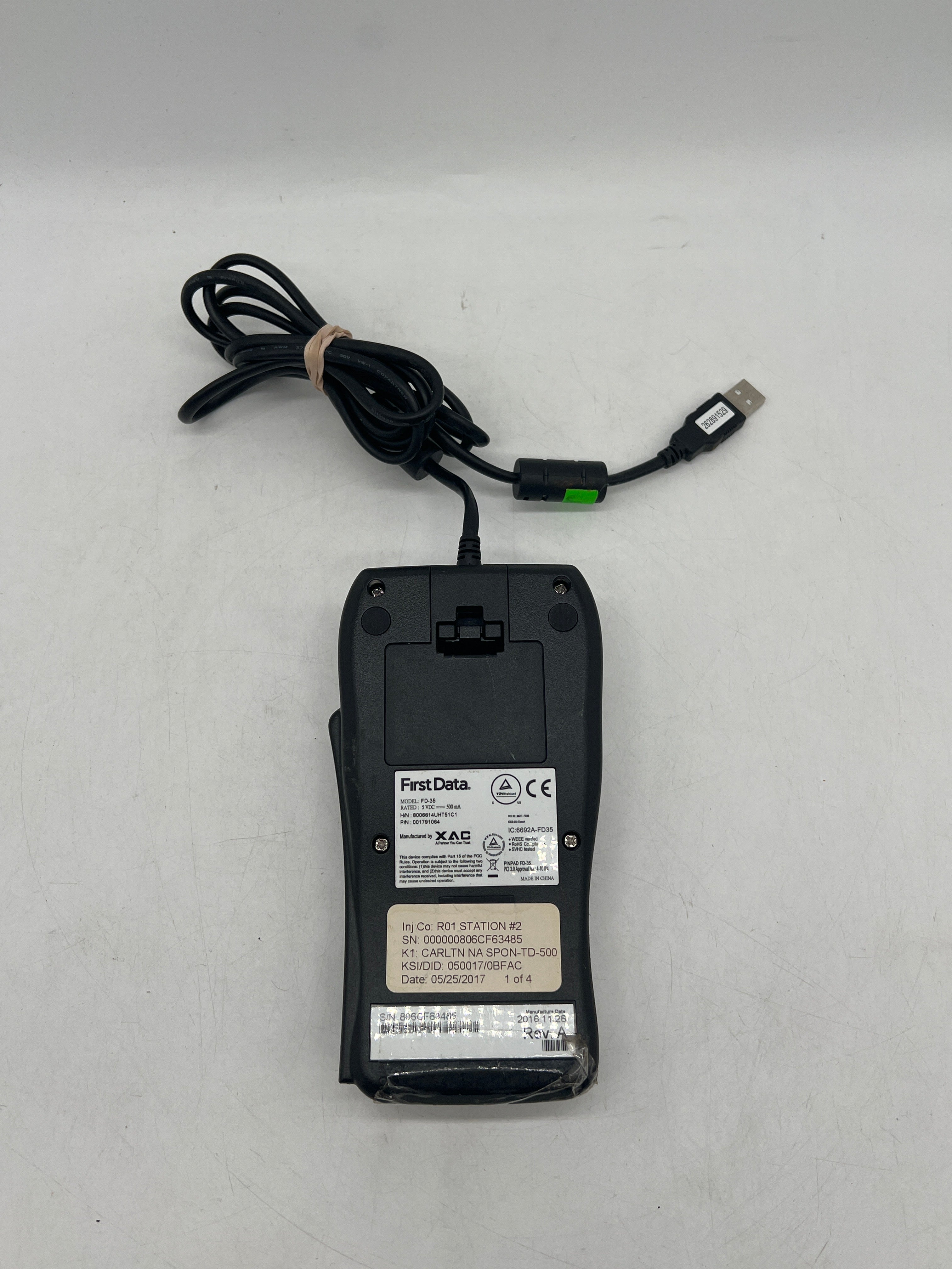 First Data FD-35 Pin Pad Credit Card Reader - Used
