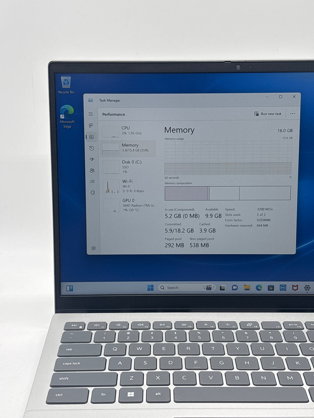 Dell Inspiron 14 5425 Ryzen 7 5825U 16GB RAM 512GB SSD - For Parts (Read)