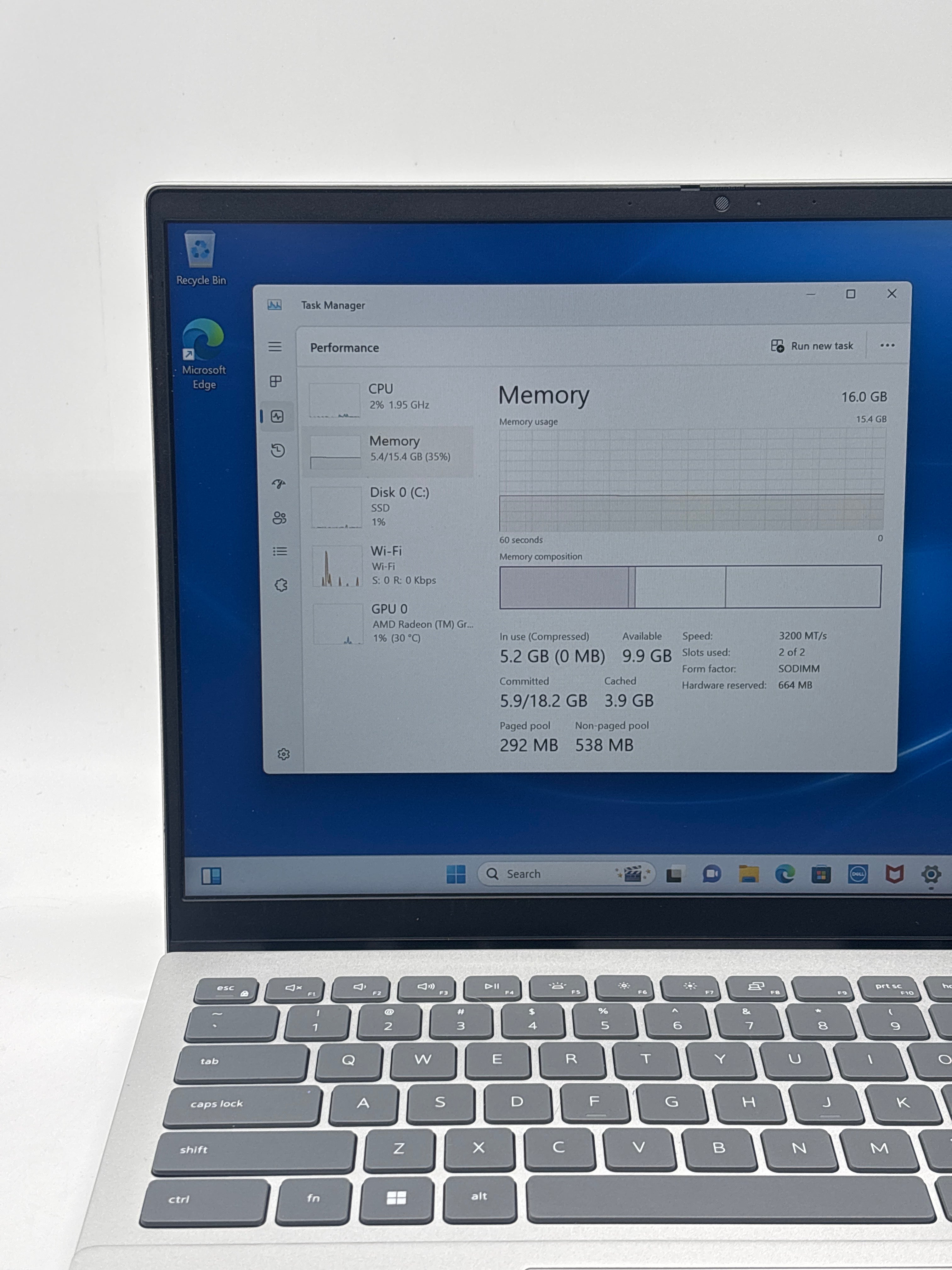 Dell Inspiron 14 5425 Ryzen 7 5825U 16GB RAM 512GB SSD - For Parts (Read)