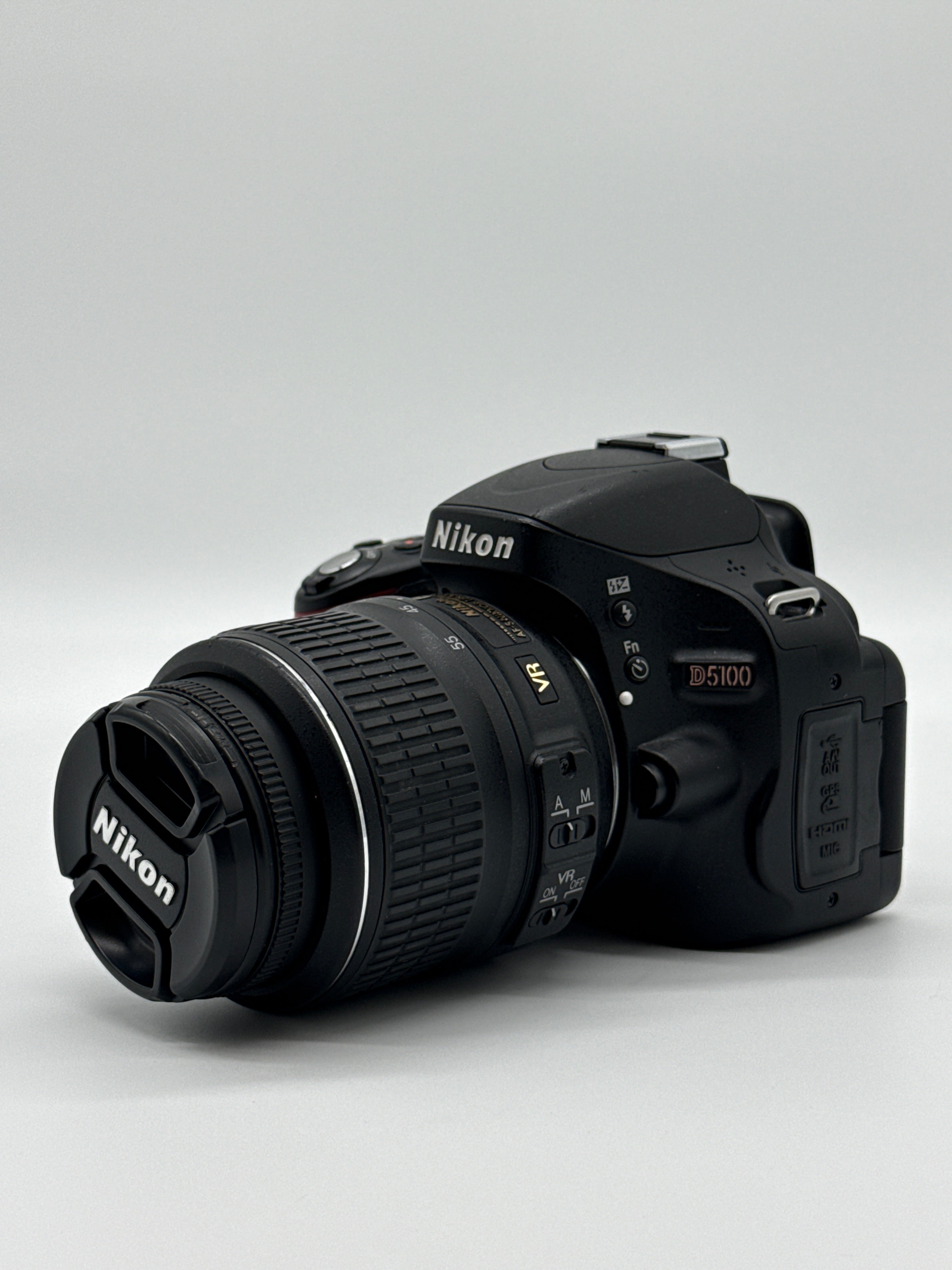 Nikon D5100 DSLR Camera 3.1x Optical Zoom 16.2MP Black with 18-55mm AF-S DX VR Lens