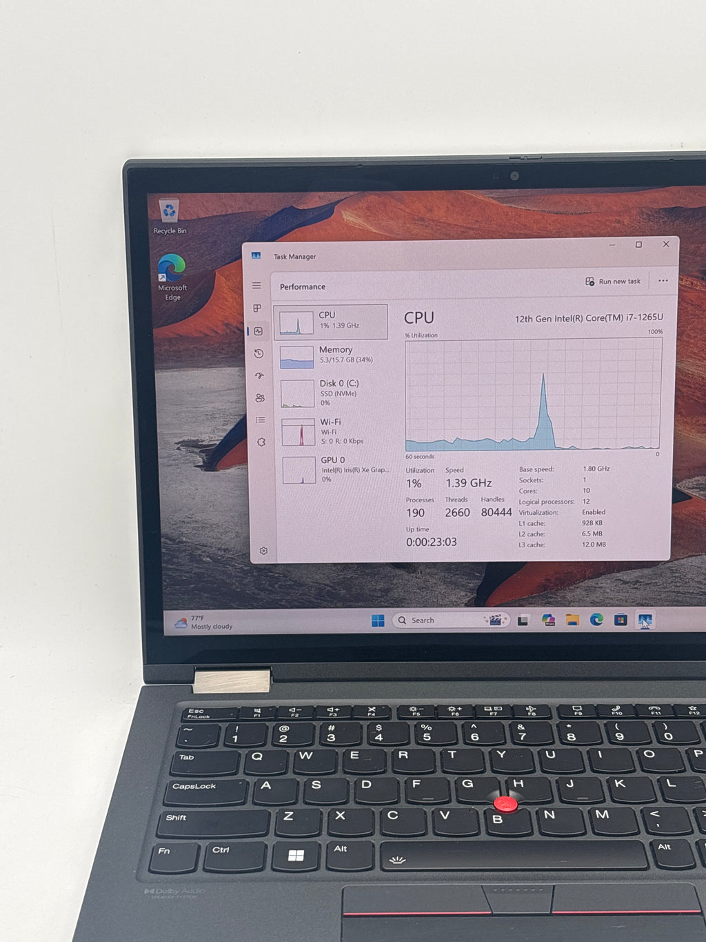 Lenovo ThinkPad X13 Yoga Gen 3 Intel i7-1265U 16GB RAM 512GB SSD