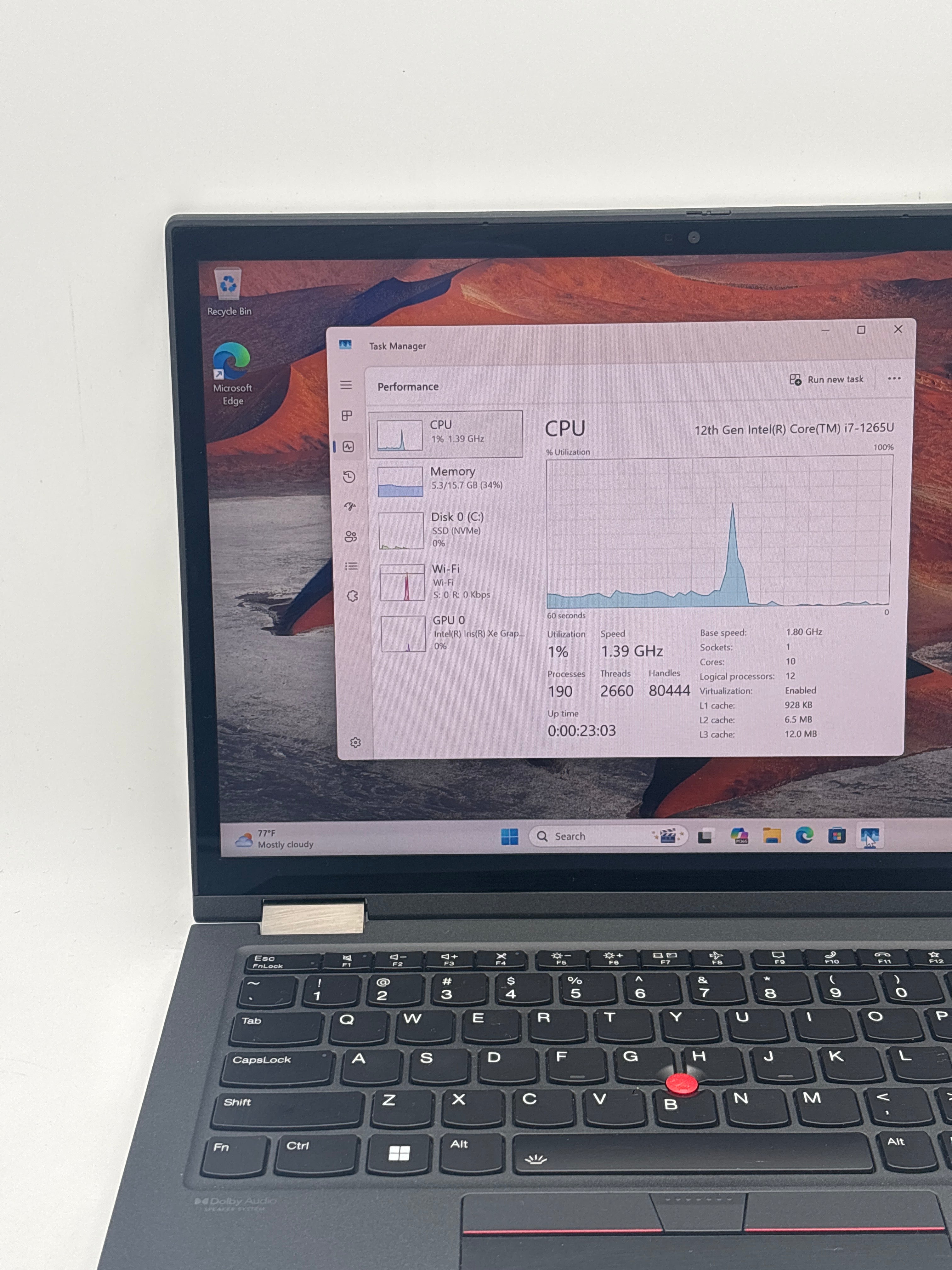Lenovo ThinkPad X13 Yoga Gen 3 Intel i7-1265U 16GB RAM 512GB SSD