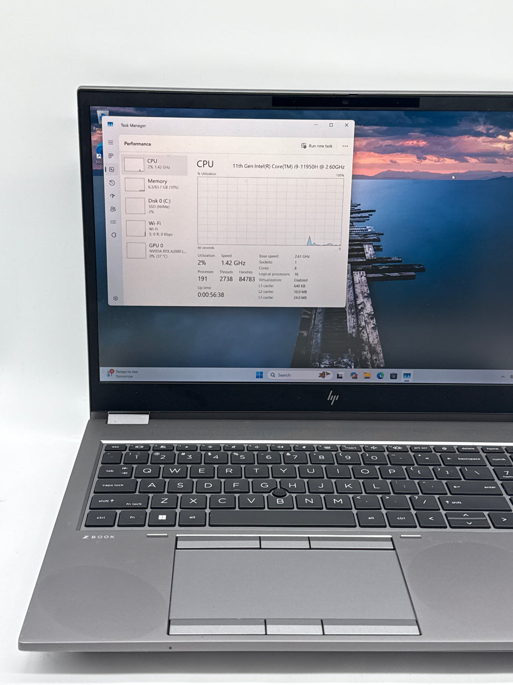 HP ZBook Fury G8 15.6" i9-11950H 64GB RAM 1TB SSD RTX A2000 - BIOS Locked
