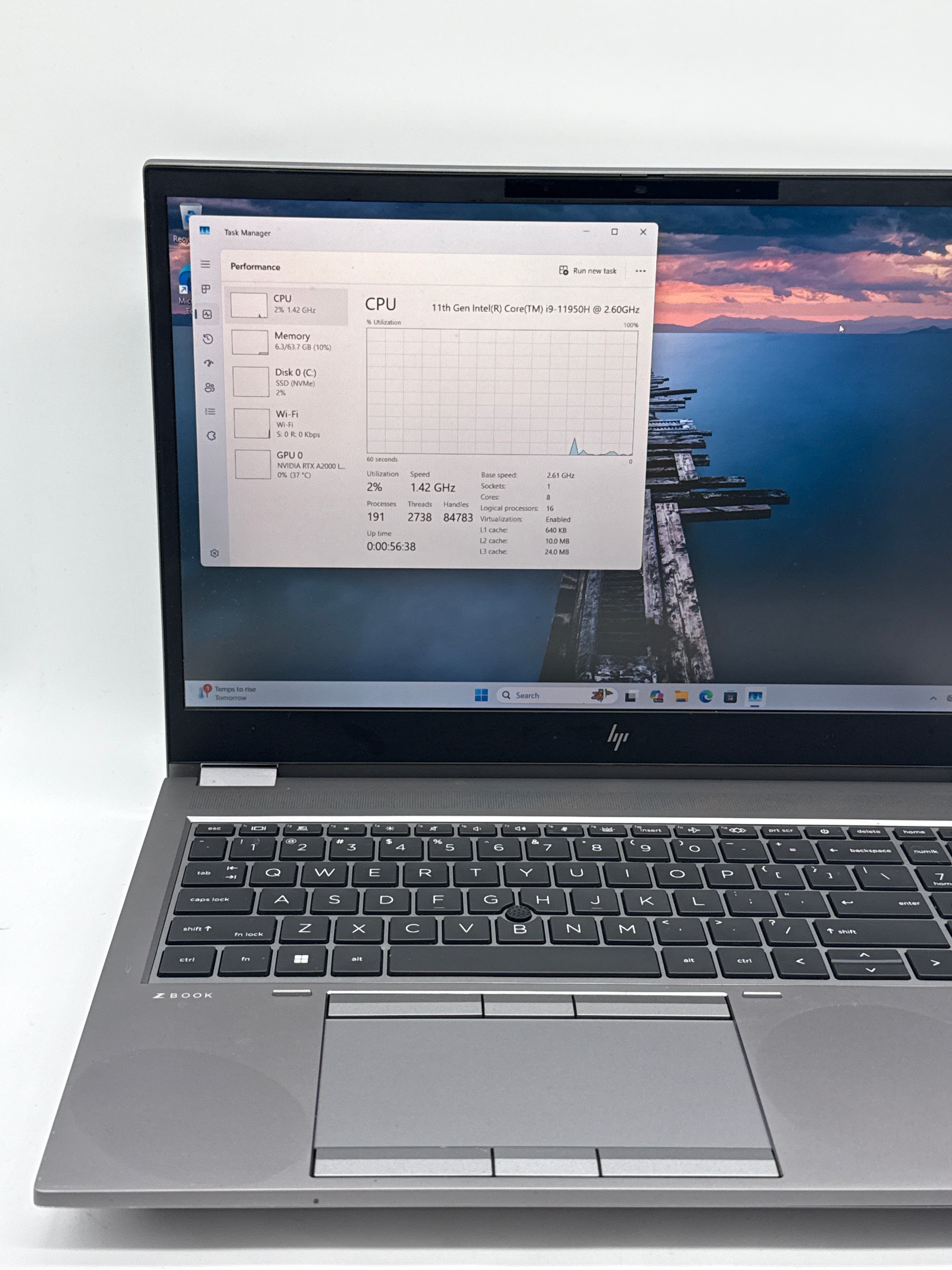 HP ZBook Fury G8 15.6" i9-11950H 64GB RAM 1TB SSD RTX A2000 - BIOS Locked