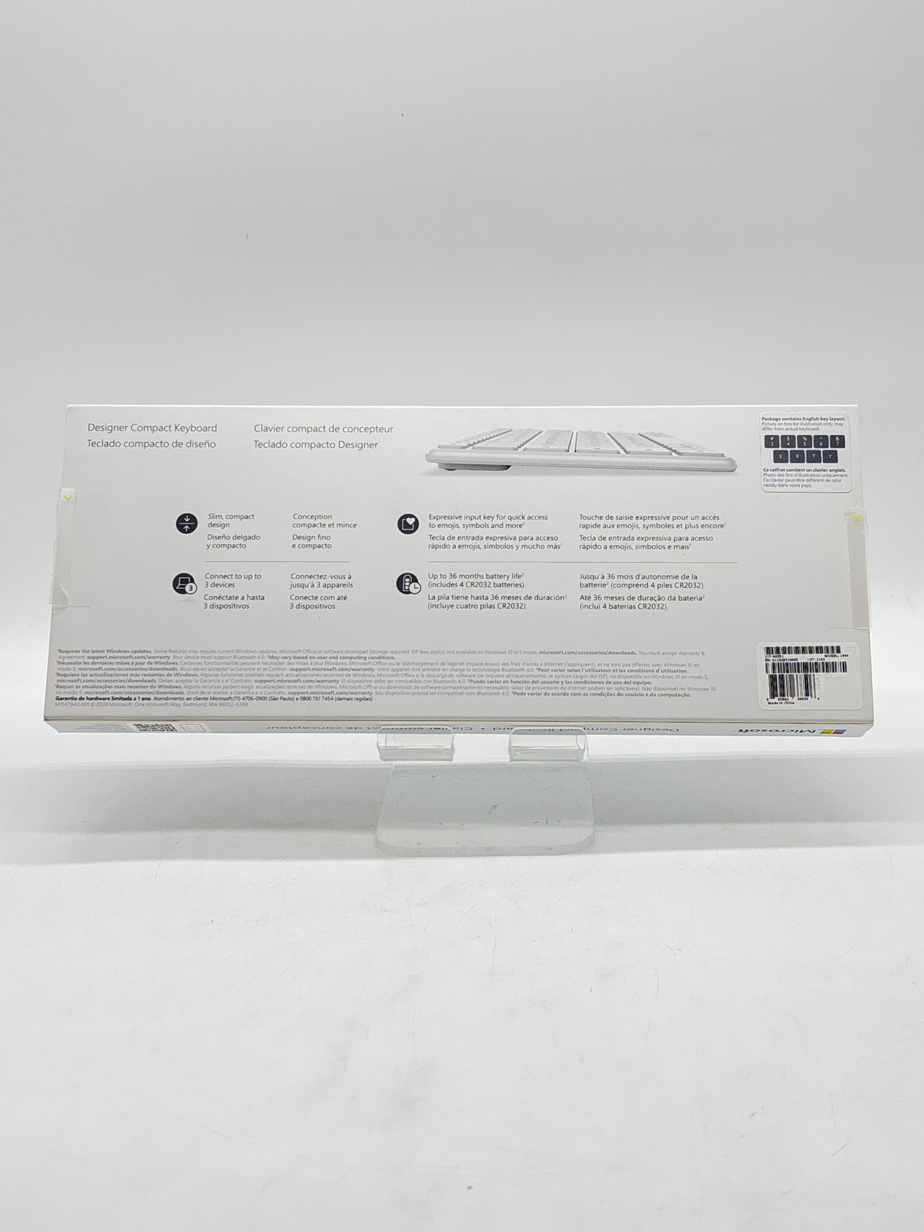 Microsoft Model 1954 Wireless Compact Keyboard white - with Box