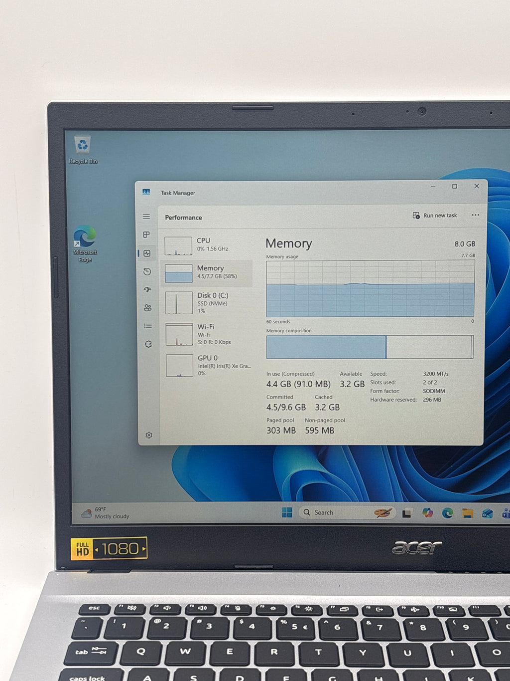 Acer Aspire 3 N22C6 i5-1235U 8GB RAM 256GB SSD - Used