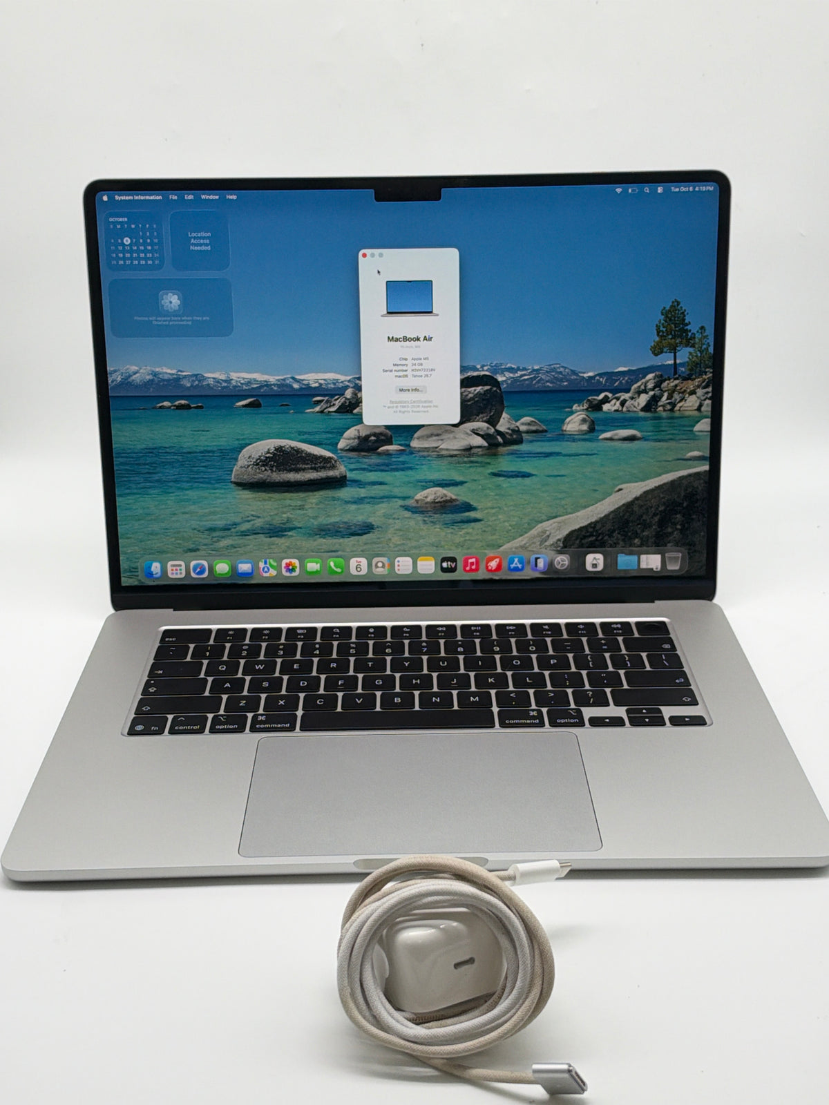 Apple MacBook Air 15in A3448 M5 24GB RAM 1TB SSD Silver - Used