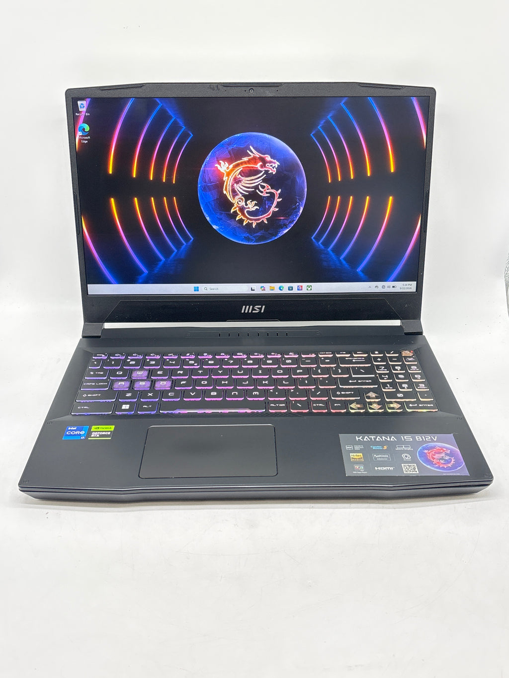 MSI Katana 15 B12VeK 15" Core i7-12650H 32GB RAM 1TB SSD RTX 4050 - Used