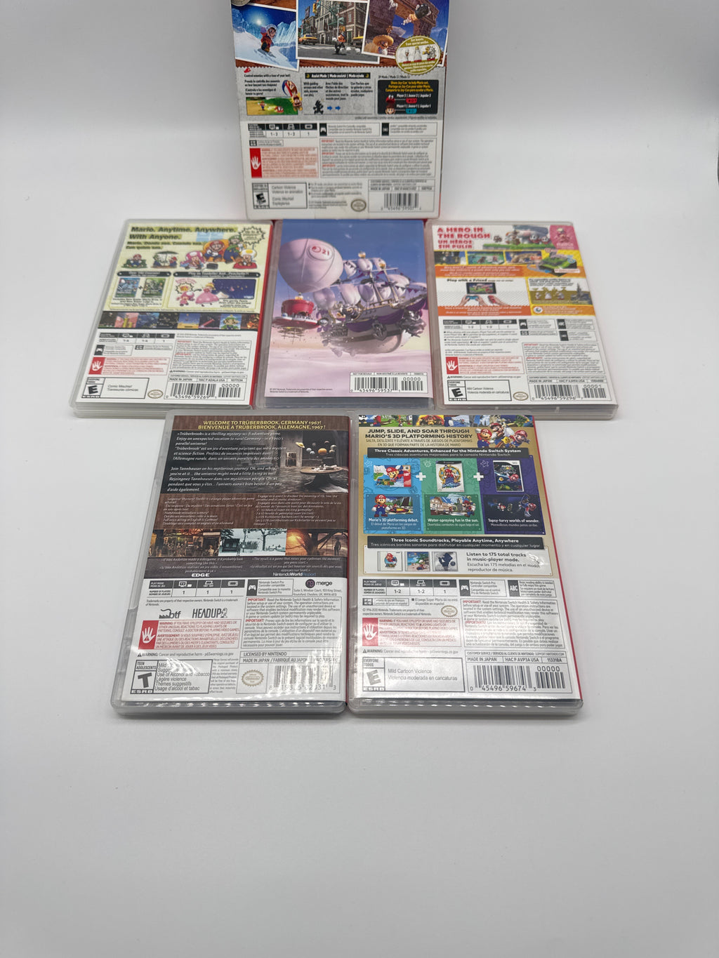 Nintendo Switch 5 Game Lot Mario Odyssey 3D All-Stars Captain Toad - Used
