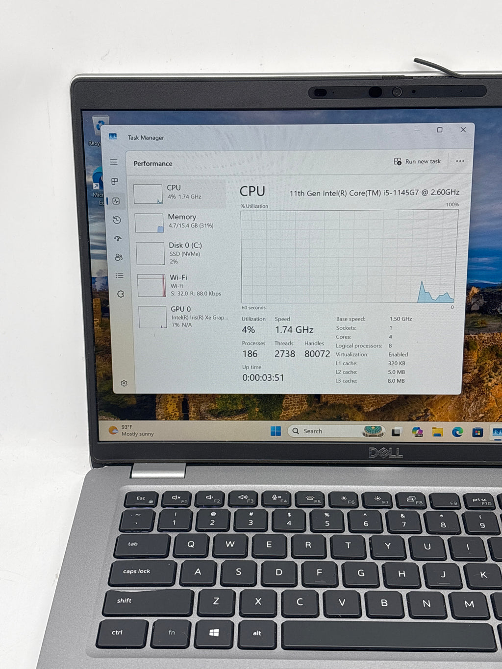 Dell Latitude 5420 14" Touch i5-1145G7 16GB RAM 256GB SSD Gray - Used