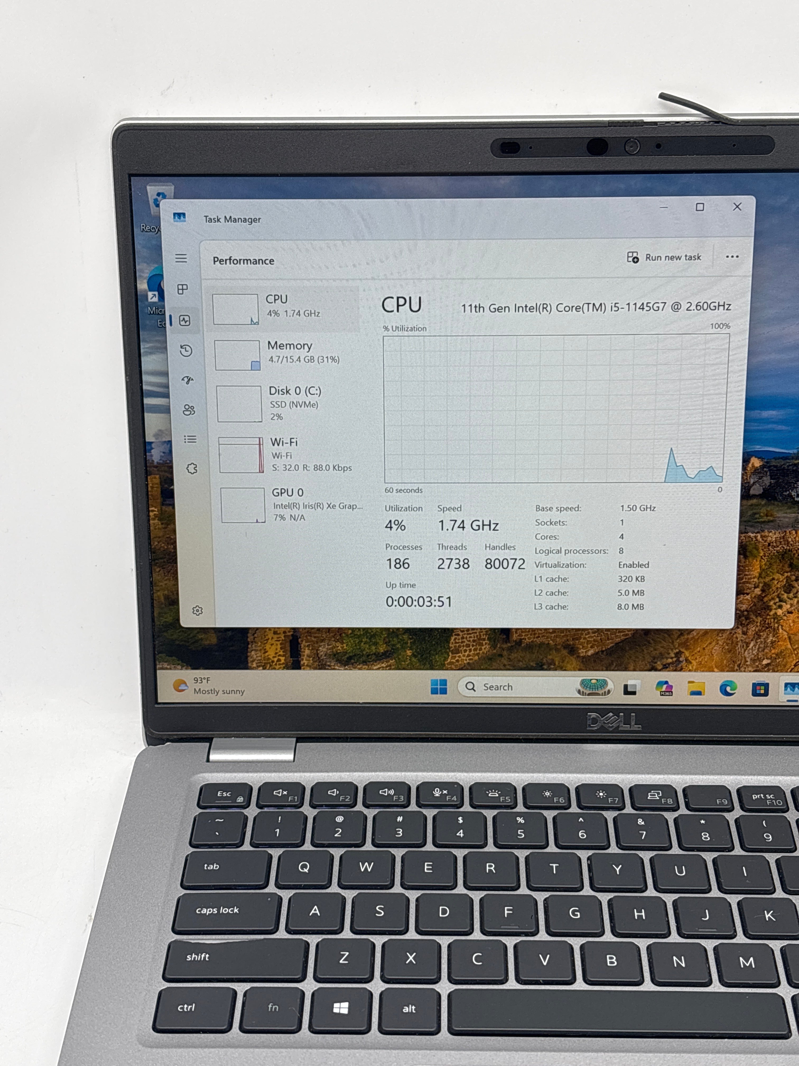 Dell Latitude 5420 14" Touch i5-1145G7 16GB RAM 256GB SSD Gray - Used
