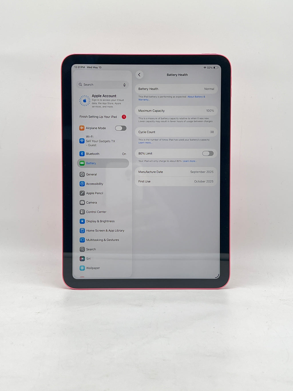 Apple iPad 11th Gen A16 128GB Wi-Fi Pink - Used