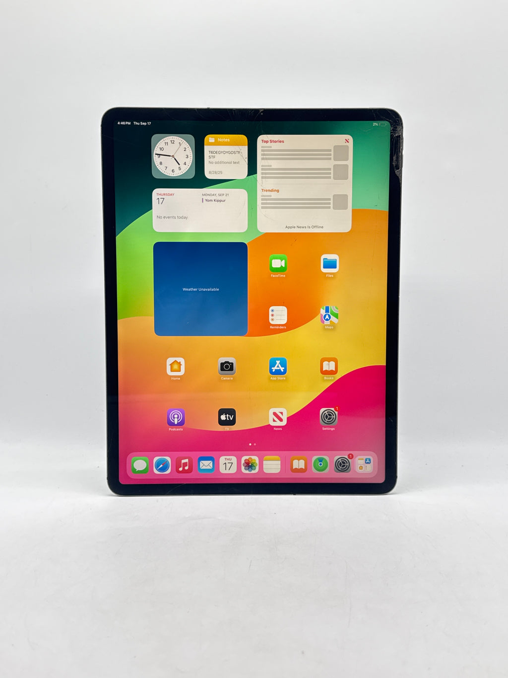 Apple iPad Pro 12.9" 4th Gen A2069 1TB Wi-Fi + Cellular Unlocked Gray - Cracked Screen