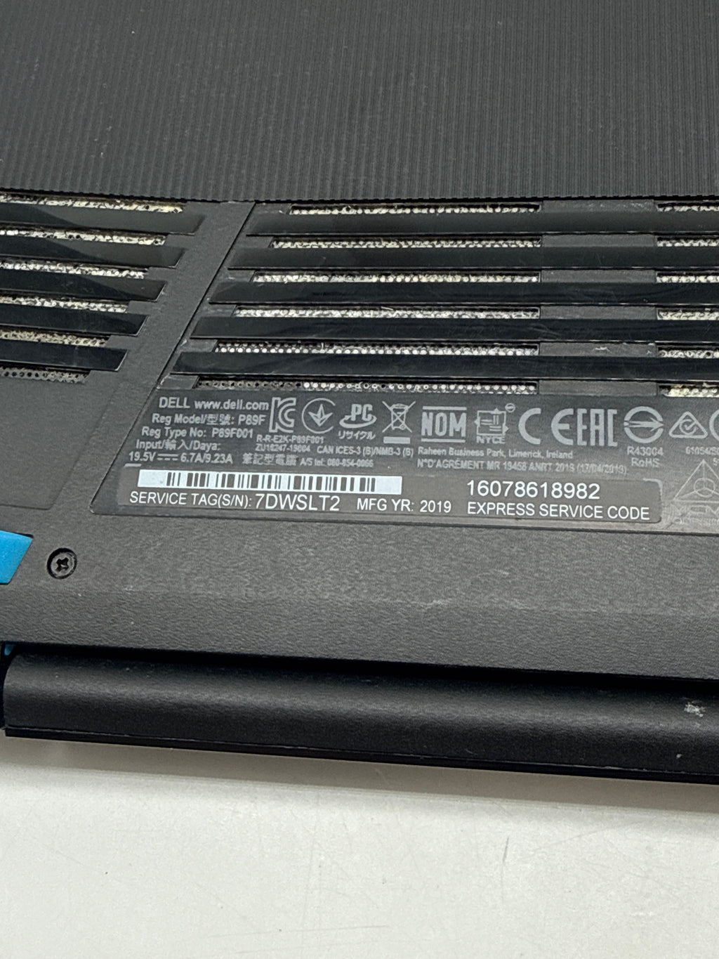 Dell G3 3590 15" Core i7-9750H 16GB 512GB SSD GTX 1660 Ti - For Parts