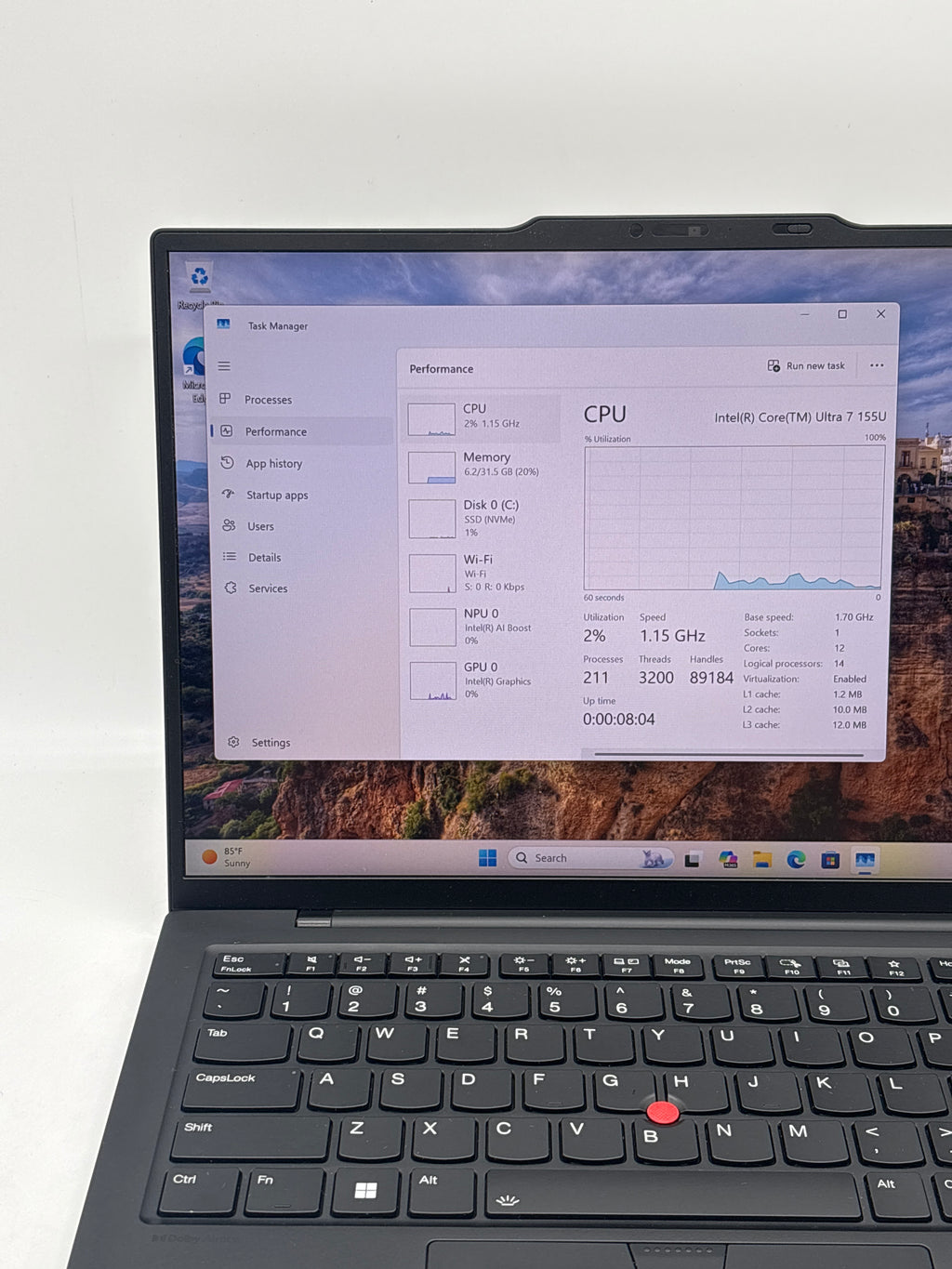 Lenovo ThinkPad X1 Carbon Gen 12 Touch Ultra 7 155U 32 GB RAM 512 GB SSD - Warranty