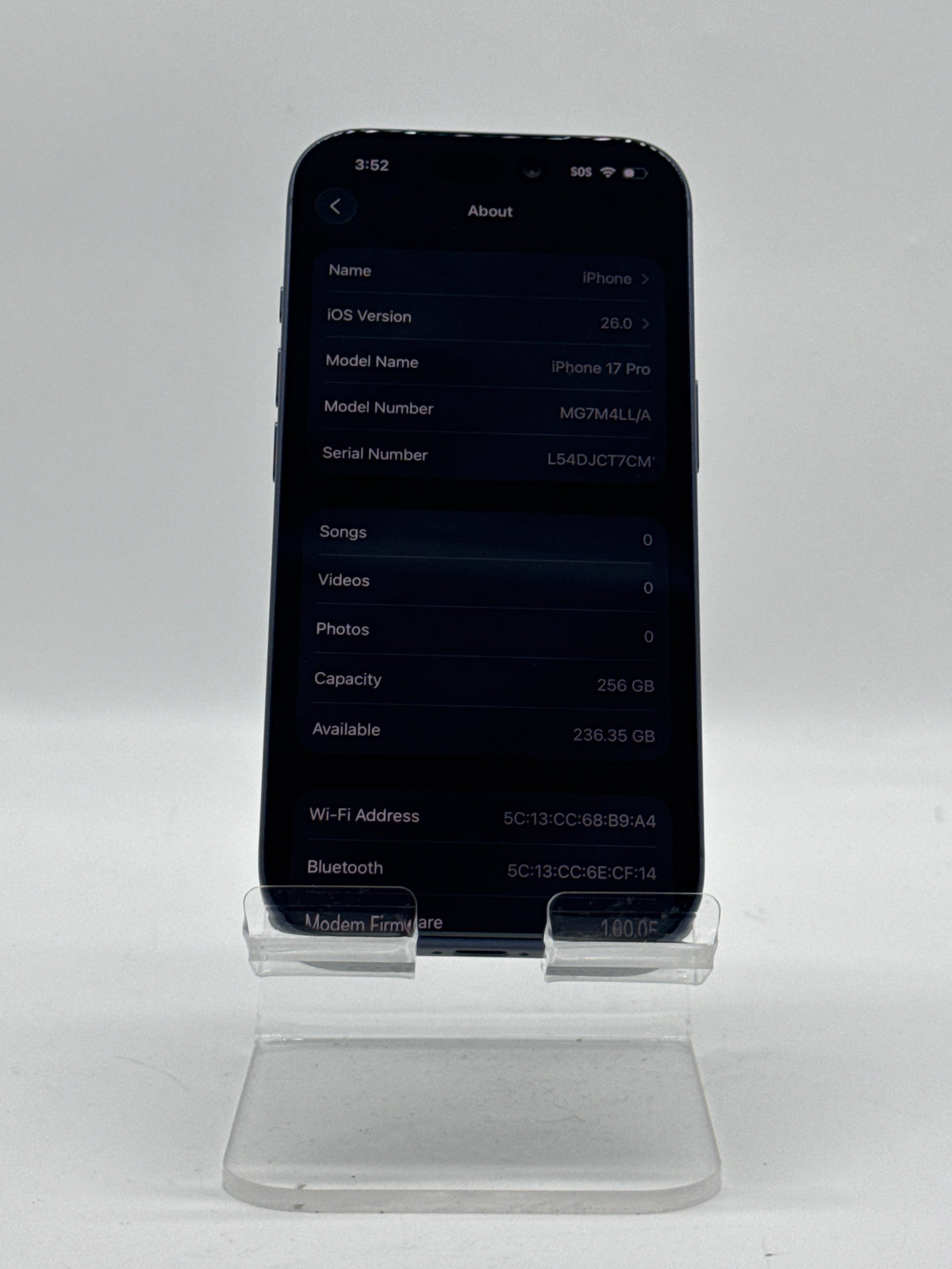 Apple iPhone 17 Pro A3256 256GB Deep Blue Unlocked - Used