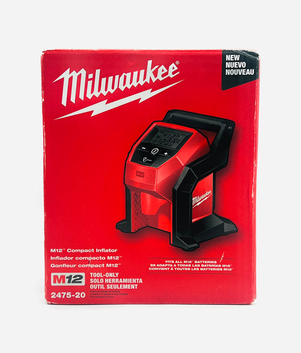 Milwaukee 2475-20 Portable Tire Inflator - New Open Box