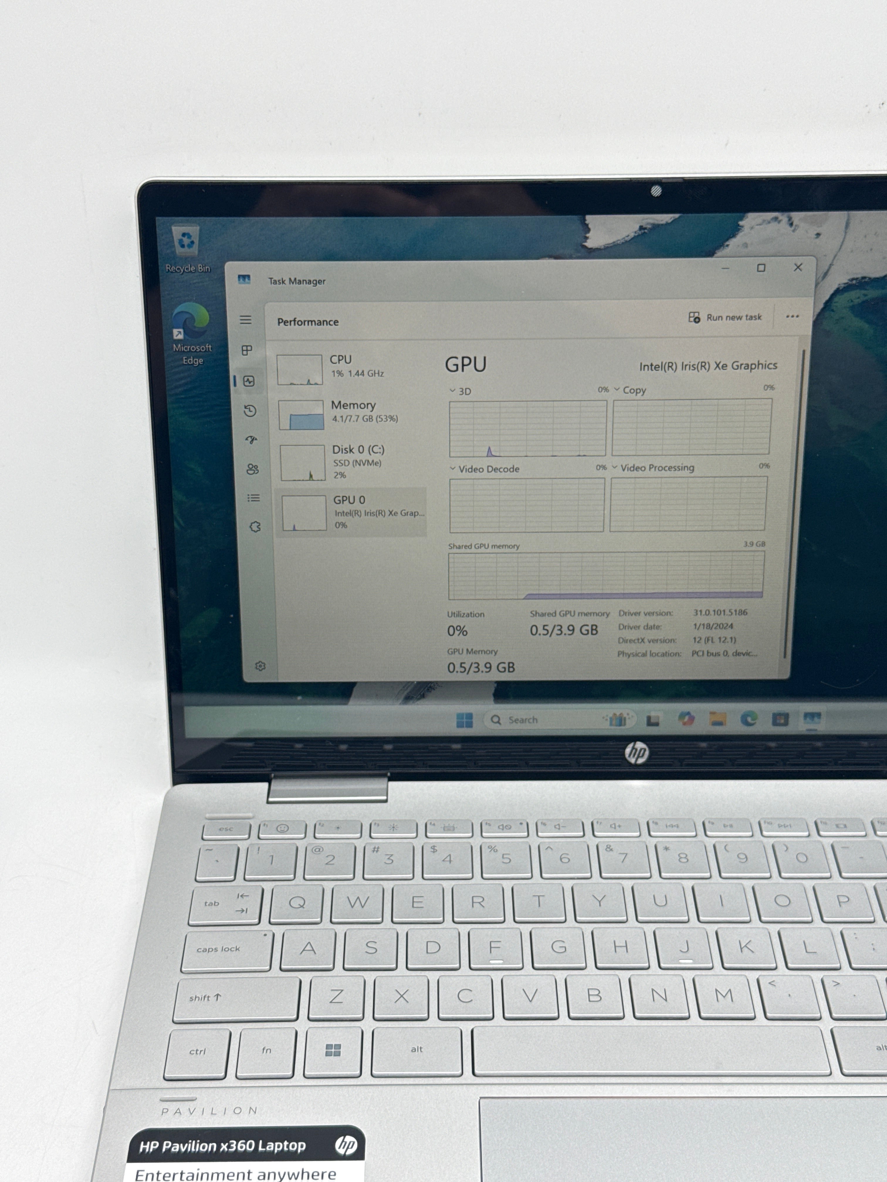 HP Pavilion x360 14" Core i5-1235U 8GB RAM 512GB SSD - Used