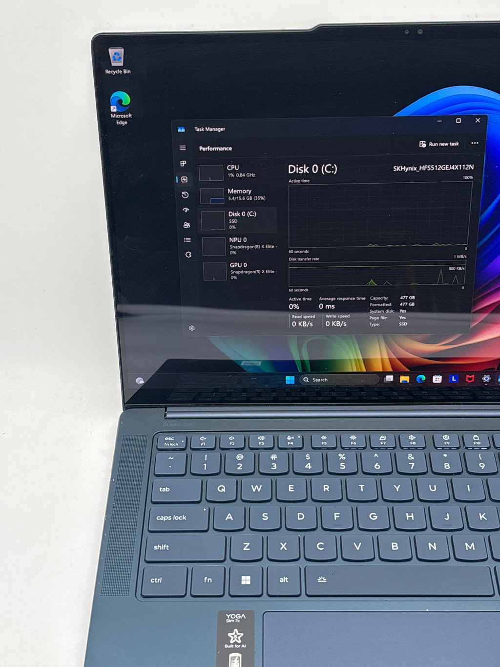 Lenovo Yoga Slim 7 14Q8X9 Touch Snapdragon X Elite 16GB RAM 512GB SSD