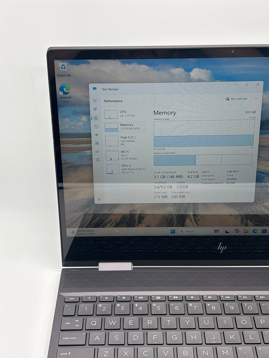 HP ENVY x360 15-ds1083cl AMD Ryzen 7 4700U 8GB RAM 512GB SSD