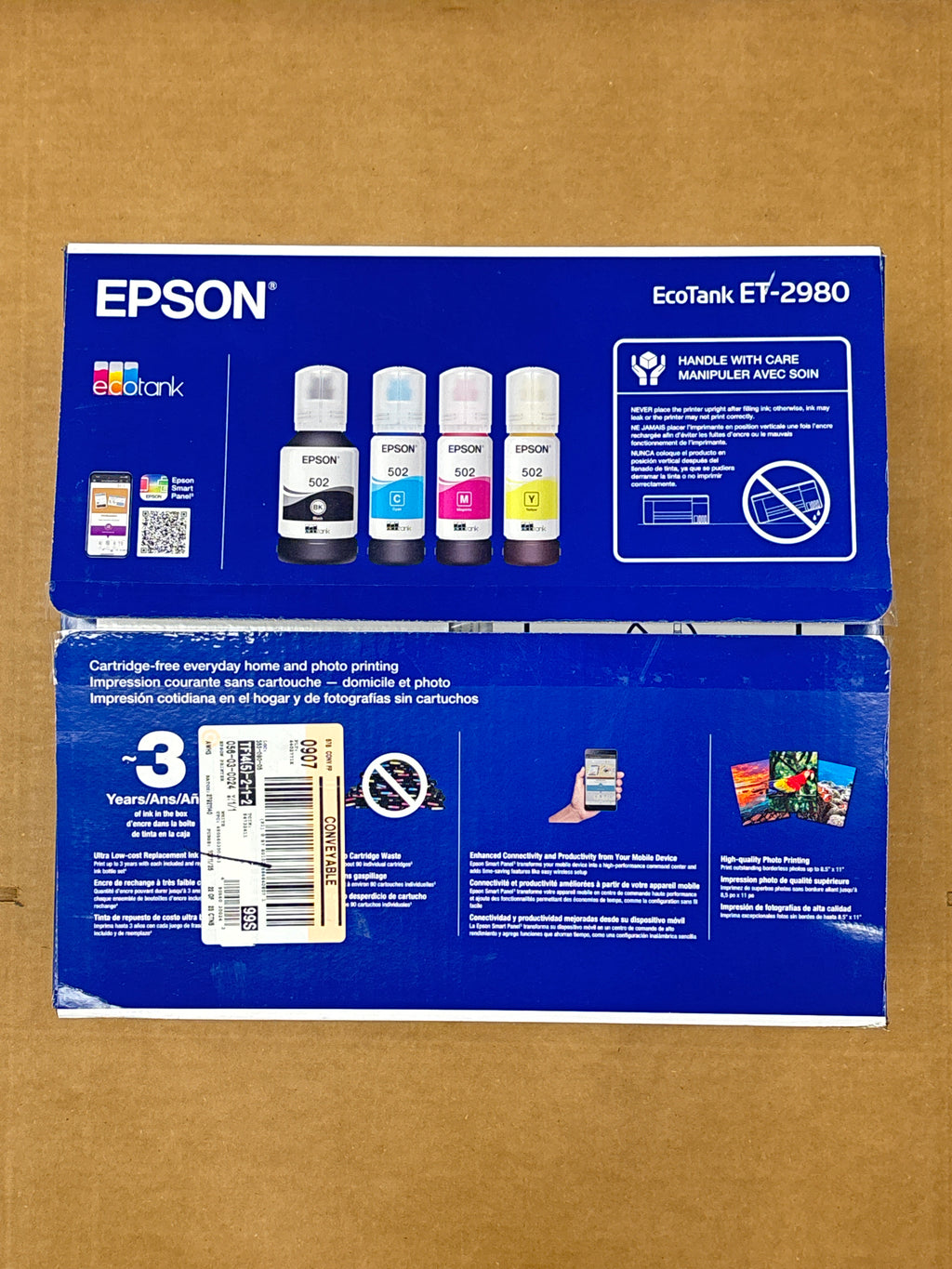 Epson EcoTank ET-2980 All-In-One Printer Wireless Inkjet White