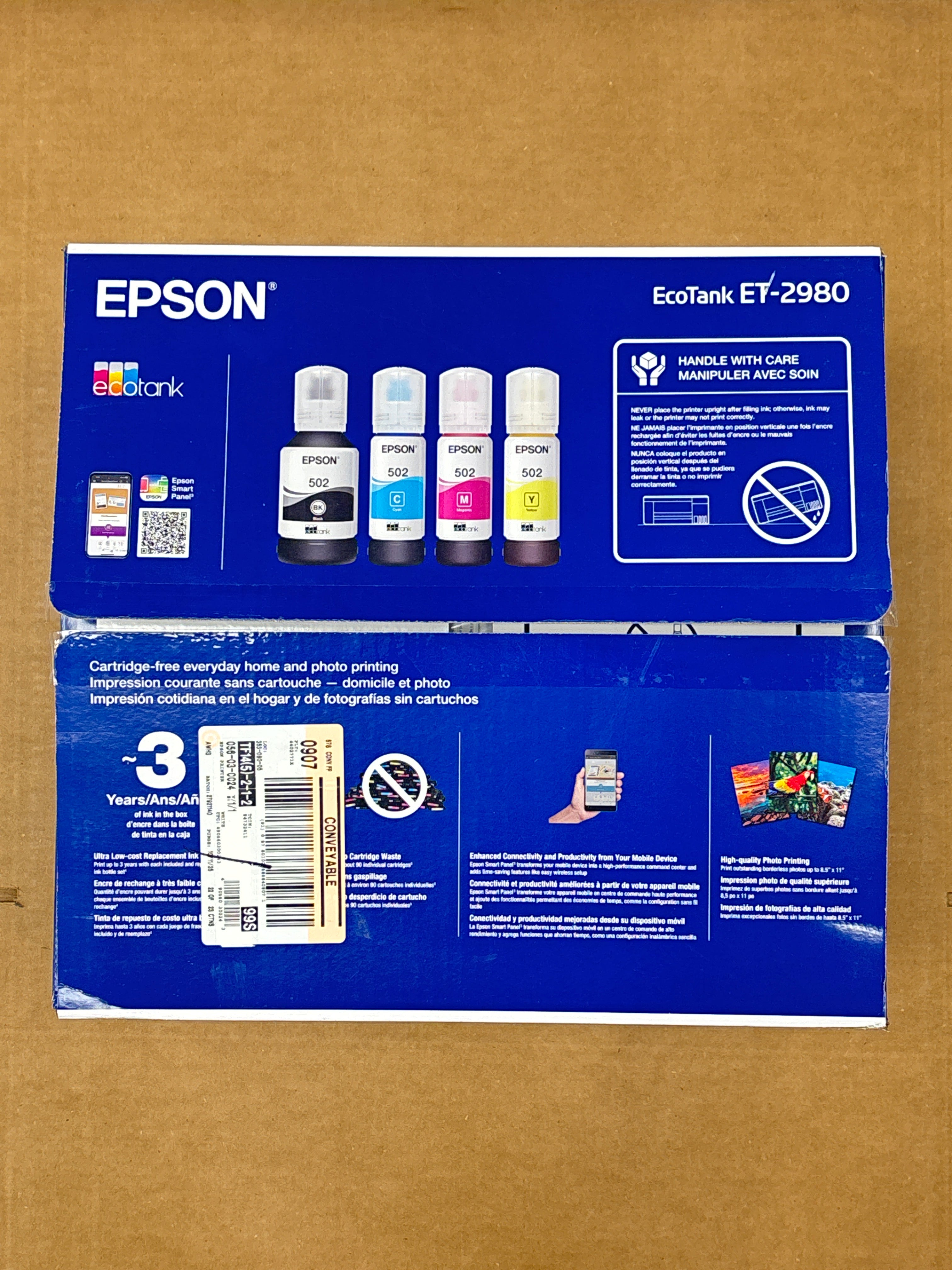 Epson EcoTank ET-2980 All-In-One Printer Wireless Inkjet White